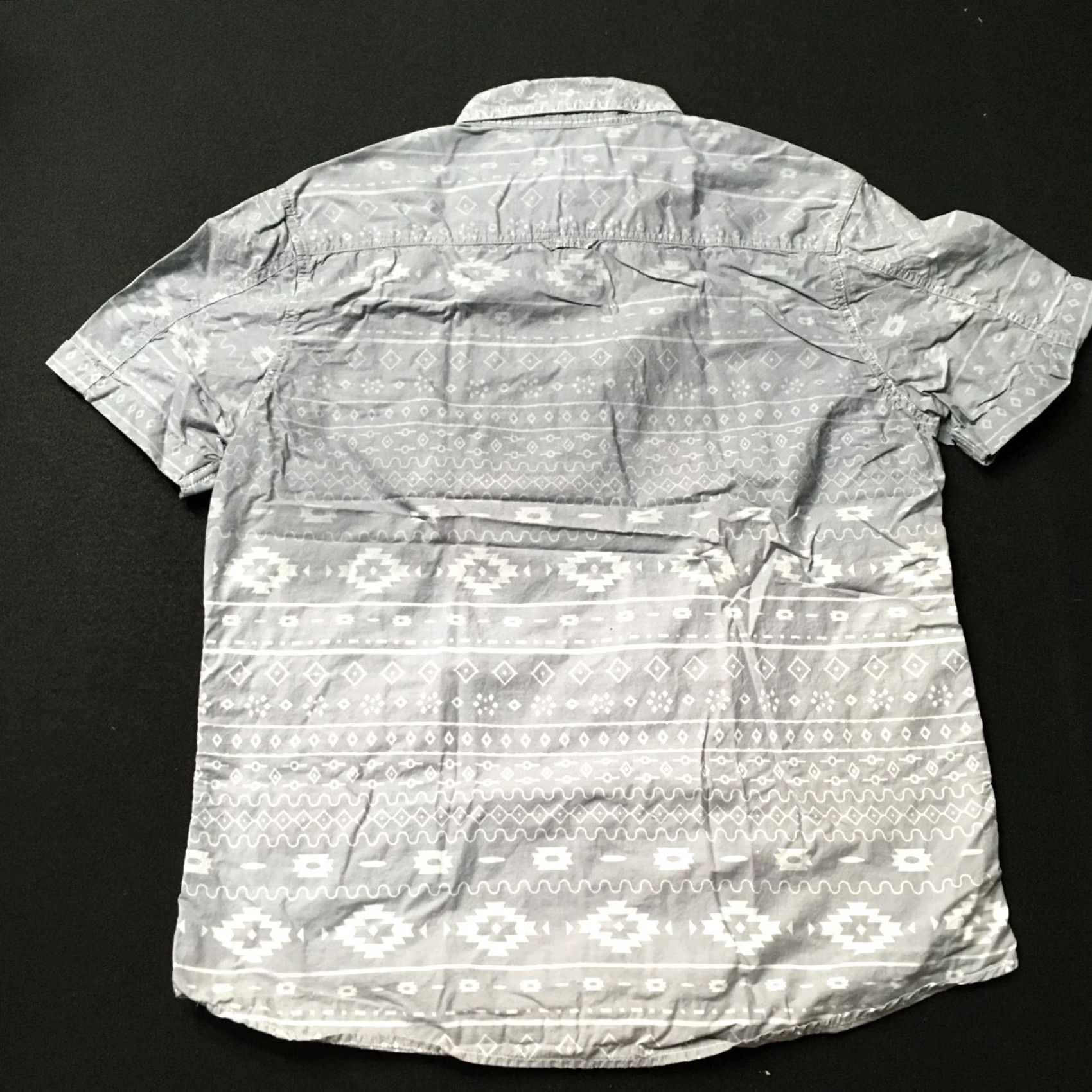 Vintage Free Planet Shirt Men's XL gray Tropical cotton pearl snap Button Up Size US XL / EU 56 / 4 - 6 Thumbnail