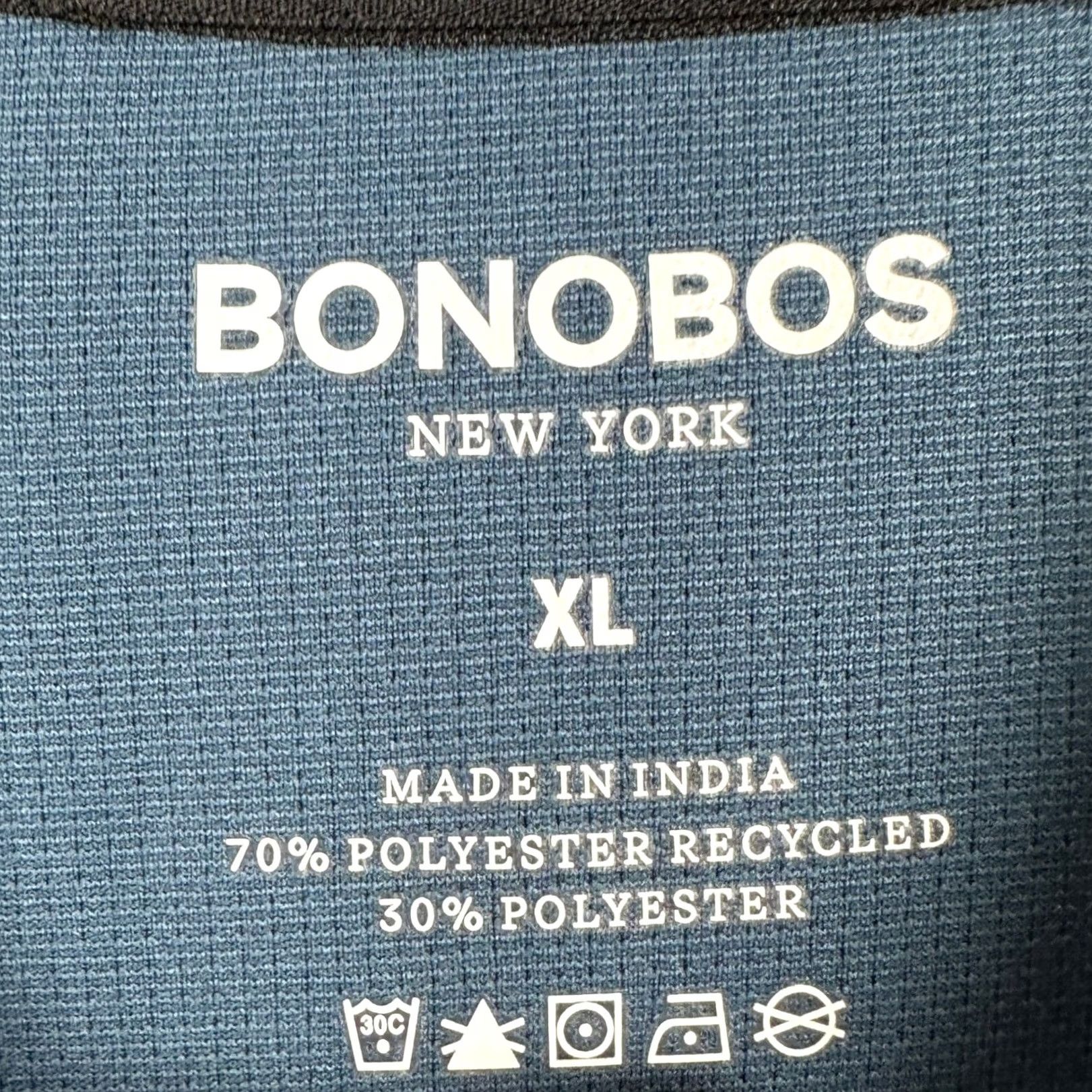 Bonobos Bonobos Shirt Mens XL Navy Blue Quarter Zip Pullover Performance Activewear Logo Pocket Mock Neck Zipper Sportswear Golf Hiking Walking Pullover Size US XL / EU 56 / 4 - 4 Thumbnail