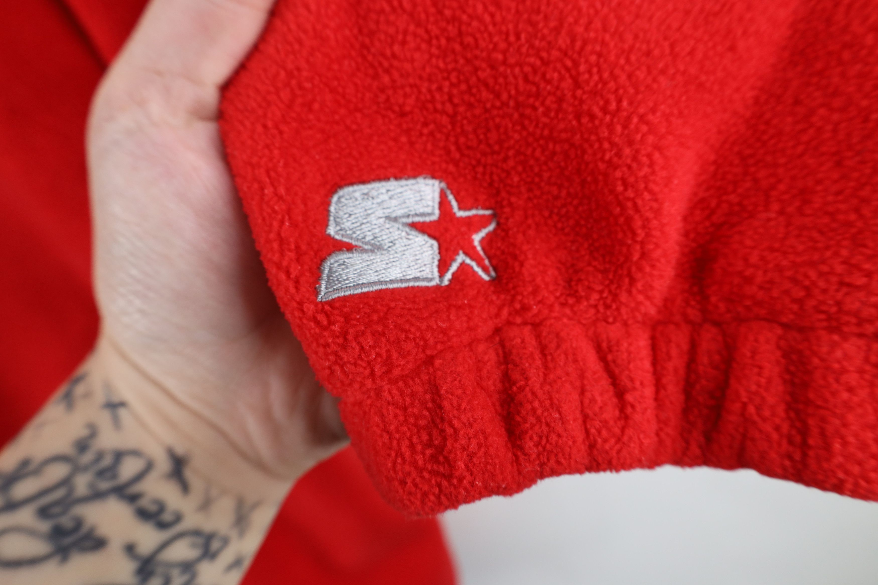 Starter Vintage 90s Starter State University Half Zip Fleece Sweater Size US XL / EU 56 / 4 - 9 Thumbnail