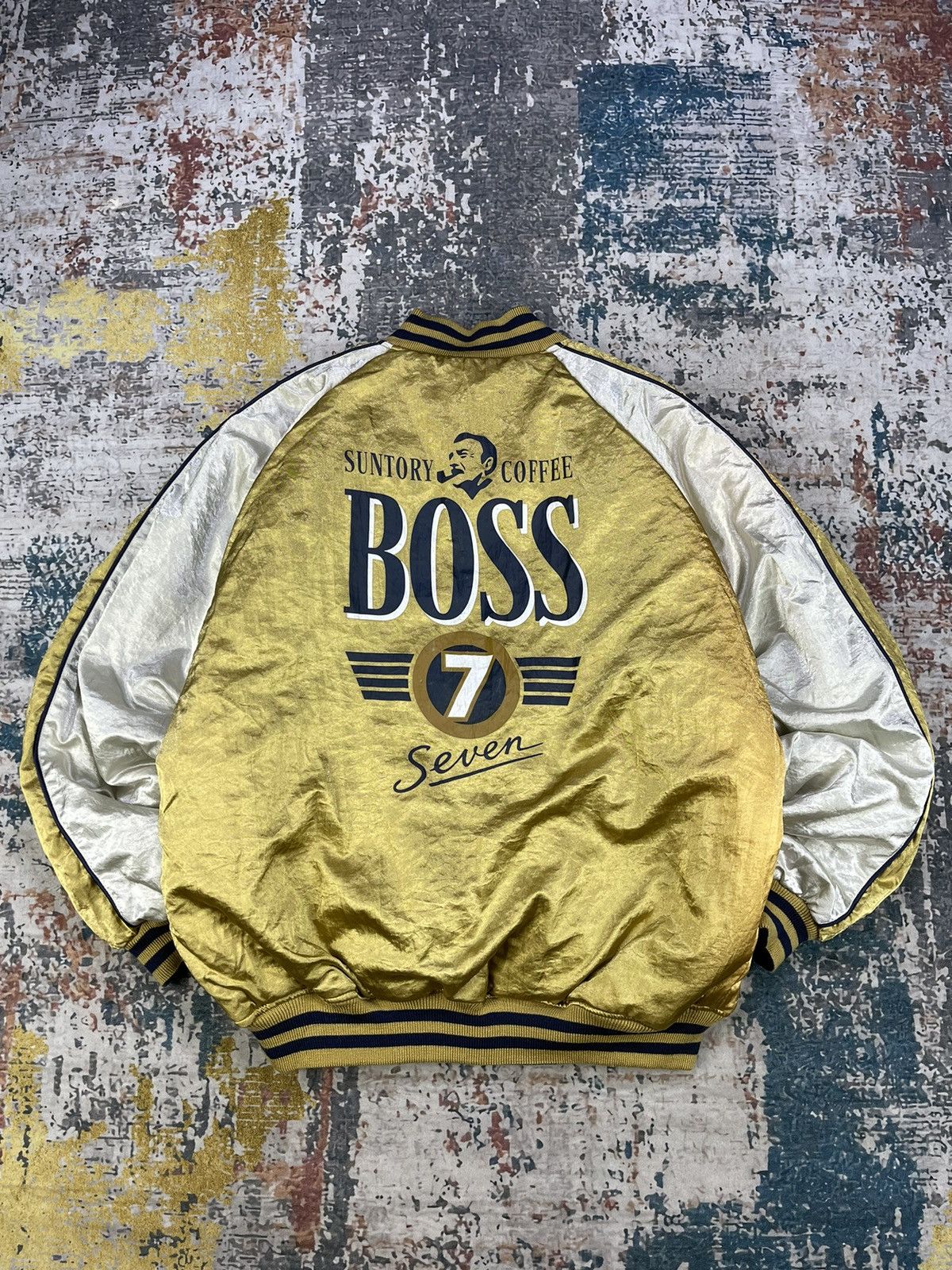 Japanese Brand VINTAGE SUNTORY BOSS REVERSIBLE BOMBERS JACKET Size US XL / EU 56 / 4 - 1 Thumbnail