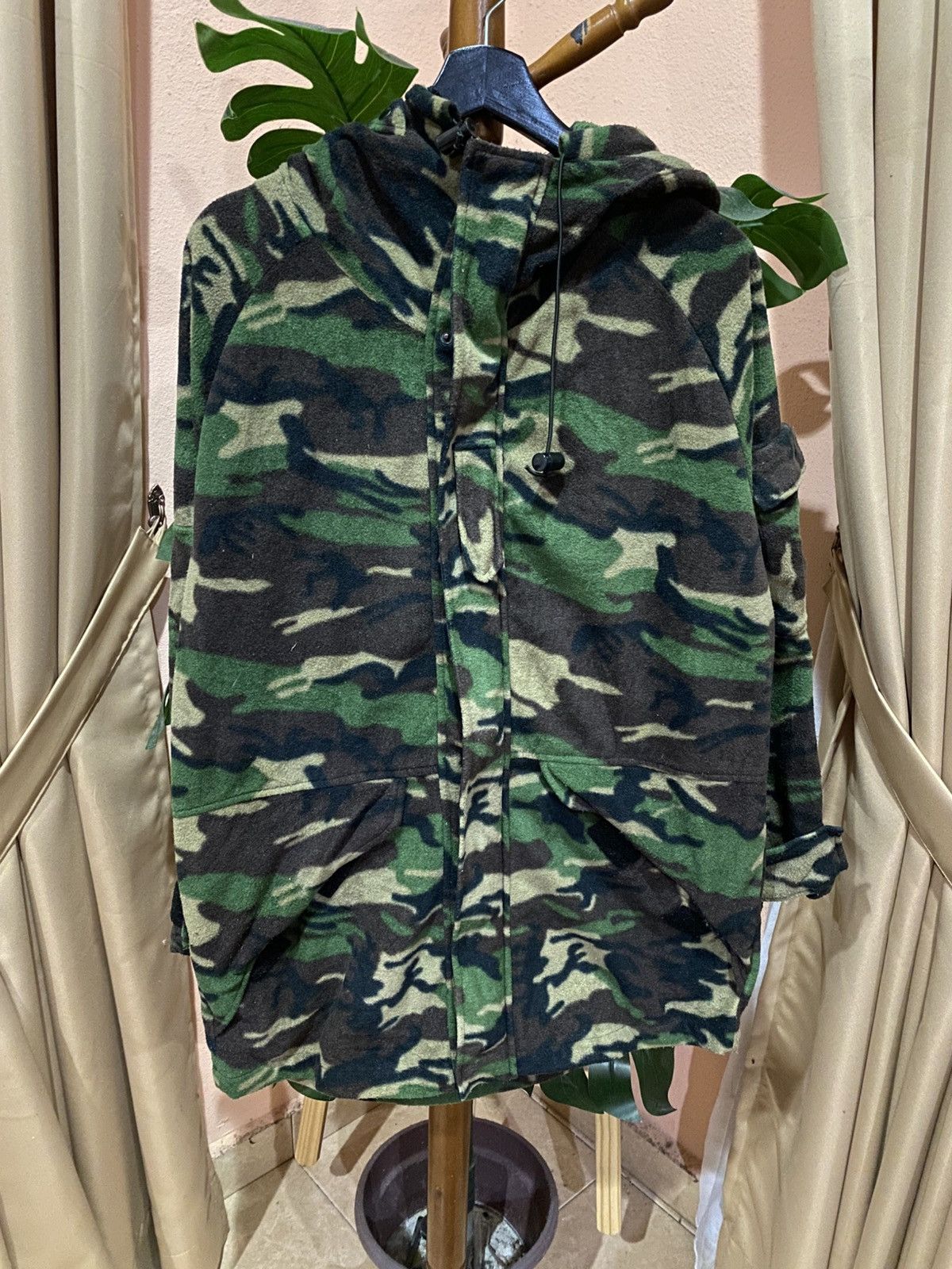 Penfield Vintage Penfield Camo Fleece Hooded Pullover Jacket Size US M / EU 48-50 / 2 - 1 Thumbnail
