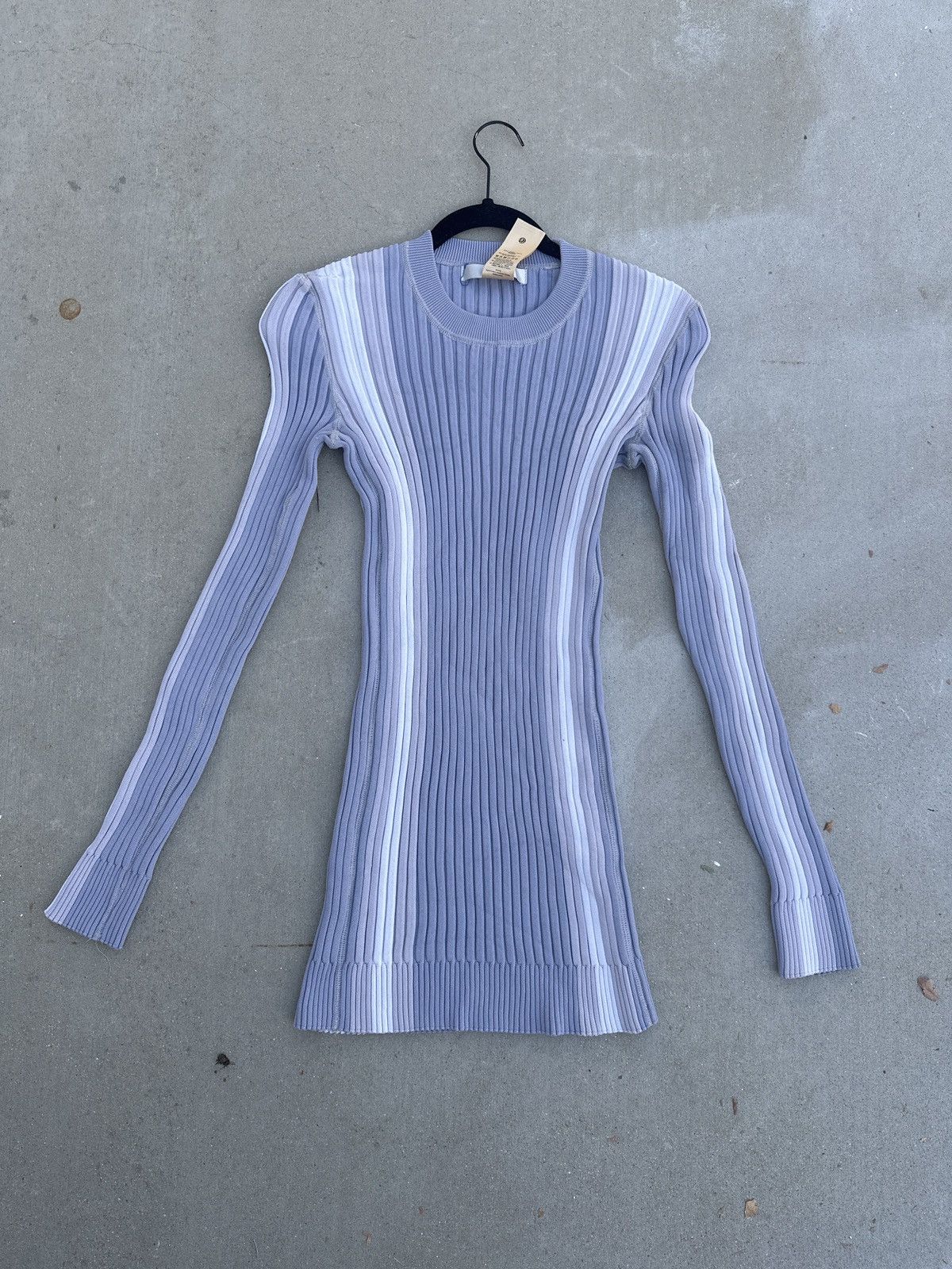 image of Eytys Incubus Long Sleeve Ribbed Sweater/dress in Blue, Men's (Size Small)