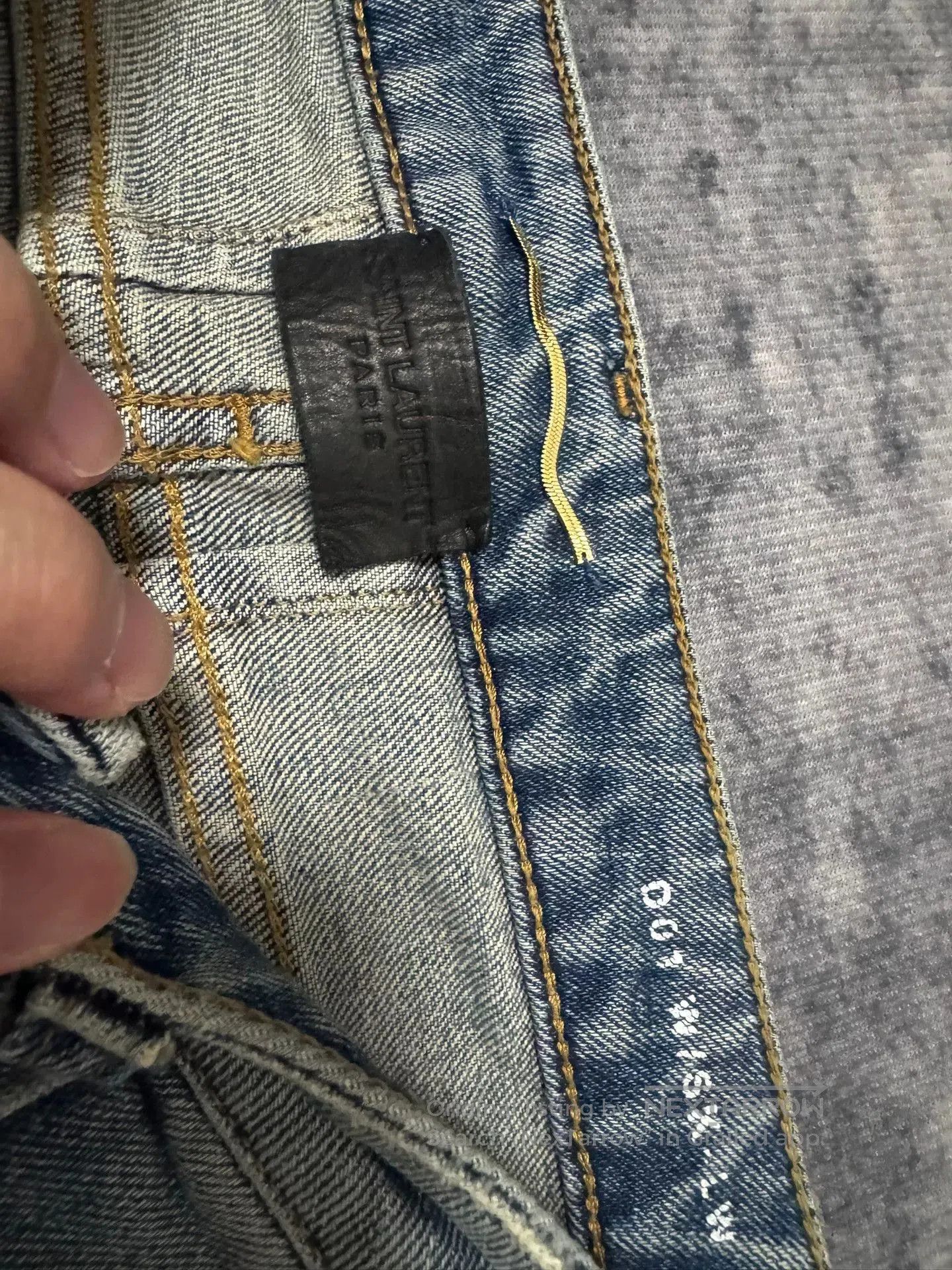 Saint Laurent Paris Saint Laurent Distressed Blue Jeans. Size US 30 / EU 46 - 6 Thumbnail