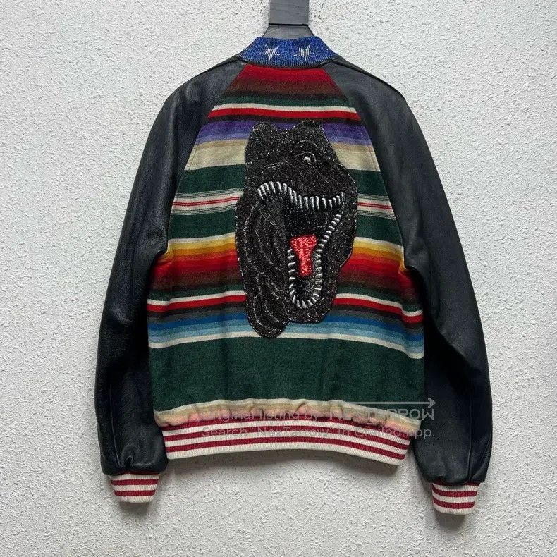 Saint Laurent Paris Saint Laurent Paris Tyrannosaurus Rex baseball jacket Size US M / EU 48-50 / 2 - 2 Thumbnail