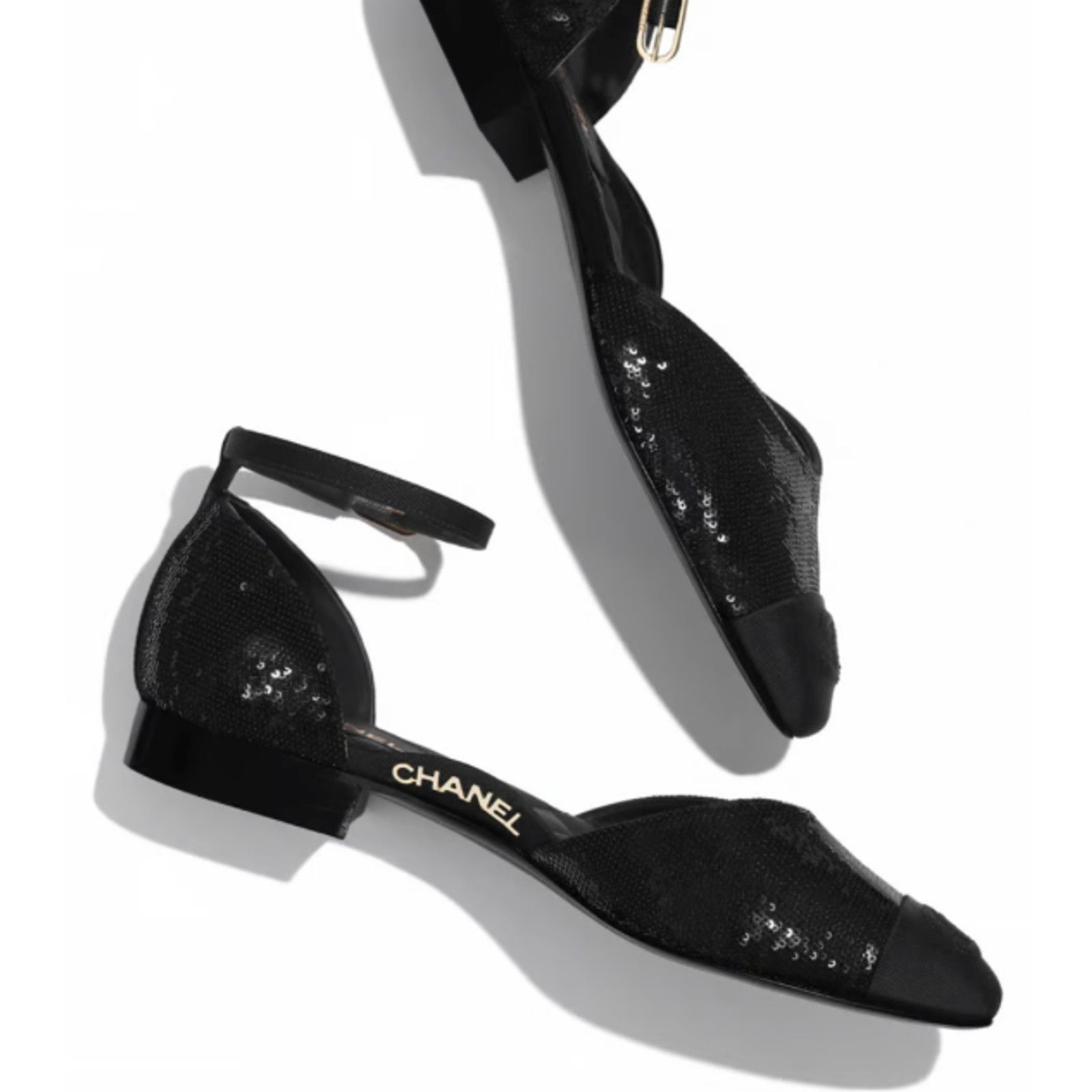 Chanel 20S Sequin Mary Jane Ankle Strap Ballet Ballerina Flat 38 Size US 8 / IT 38 - 7 Thumbnail