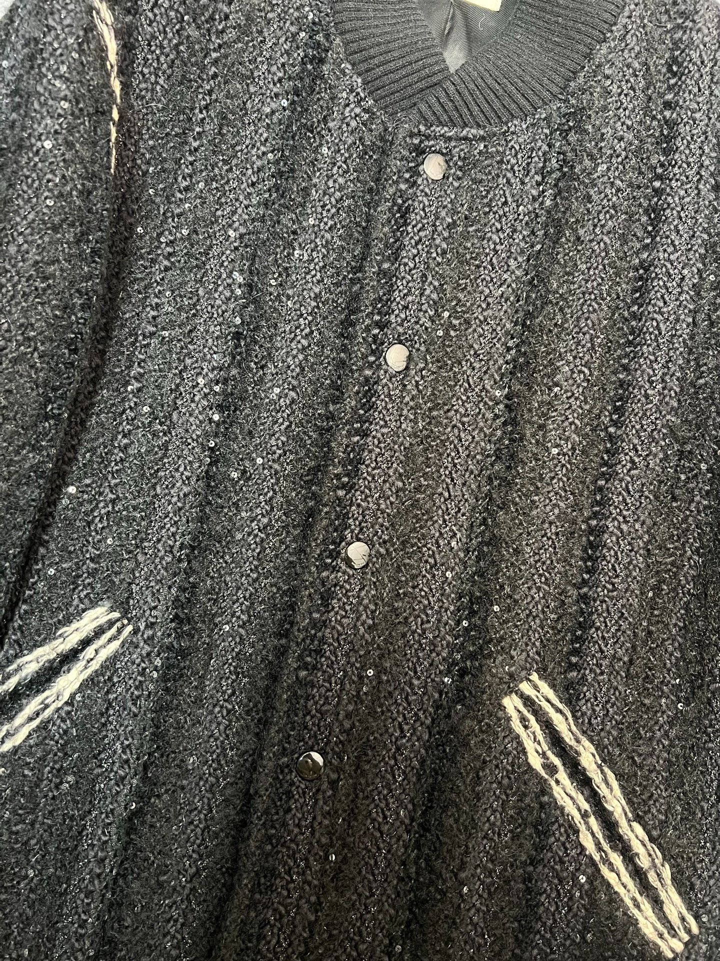 Saint Laurent Paris Saint laurent Wool Mohair Sequin Woven Cashmere Patchwork Size US M / EU 48-50 / 2 - 4 Thumbnail