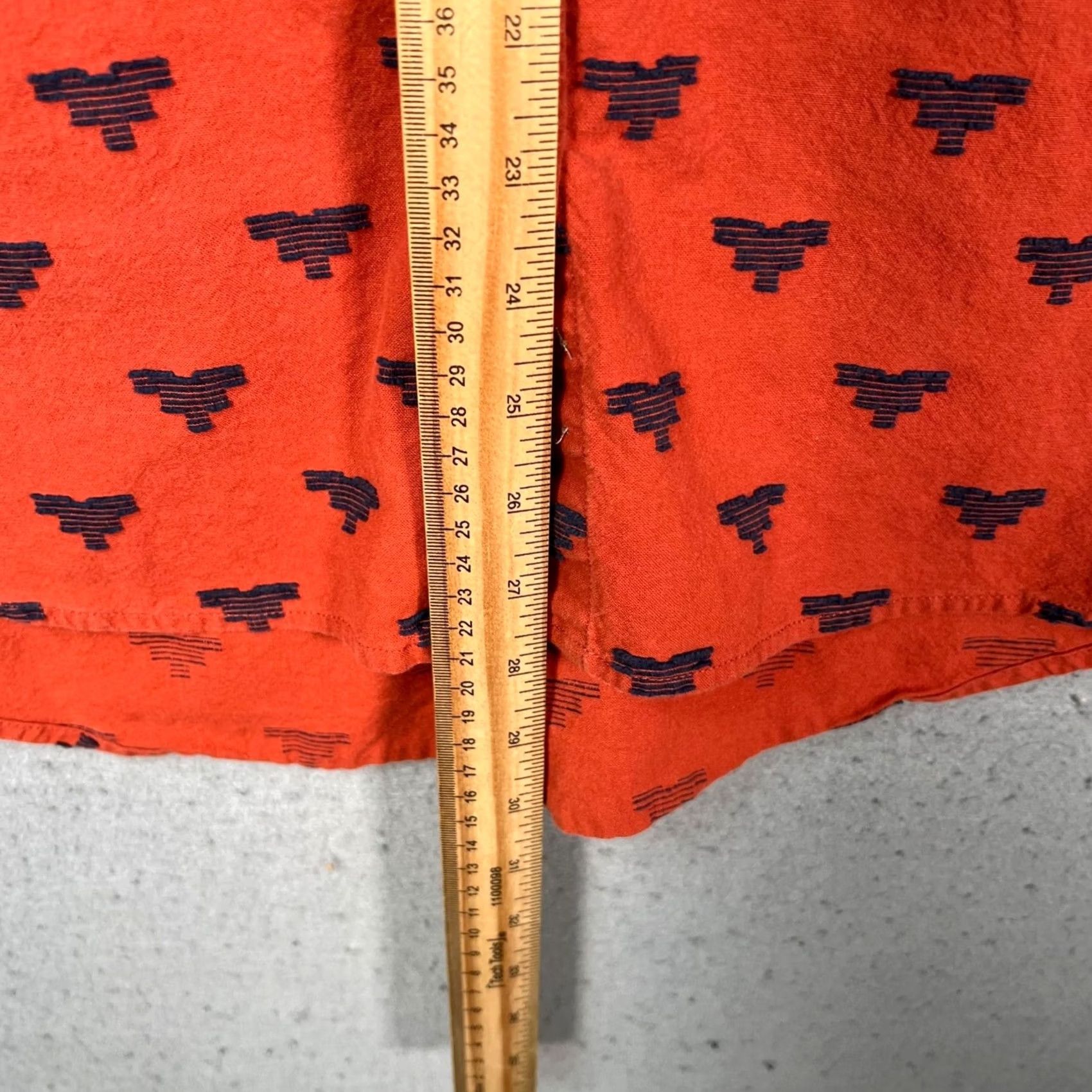 Vintage Peau De Loup Shirt Womens Size 12 Red Button-Up 100% Upcycled Cotton Size XL / US 12-14 / IT 48-50 - 6 Thumbnail