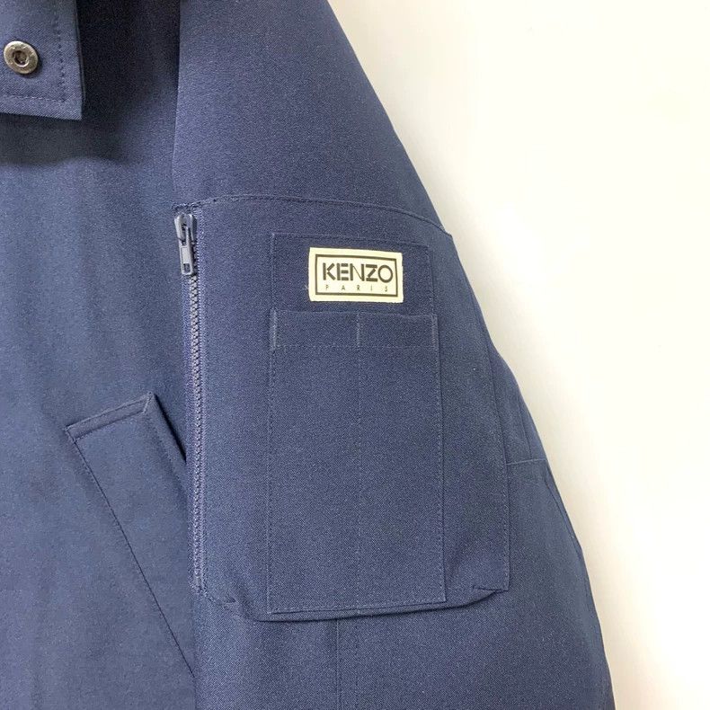 Kenzo KENZO Dark Blue Quilted Jacket, Size L, with Green Real Mi Size US L / EU 52-54 / 3 - 6 Thumbnail