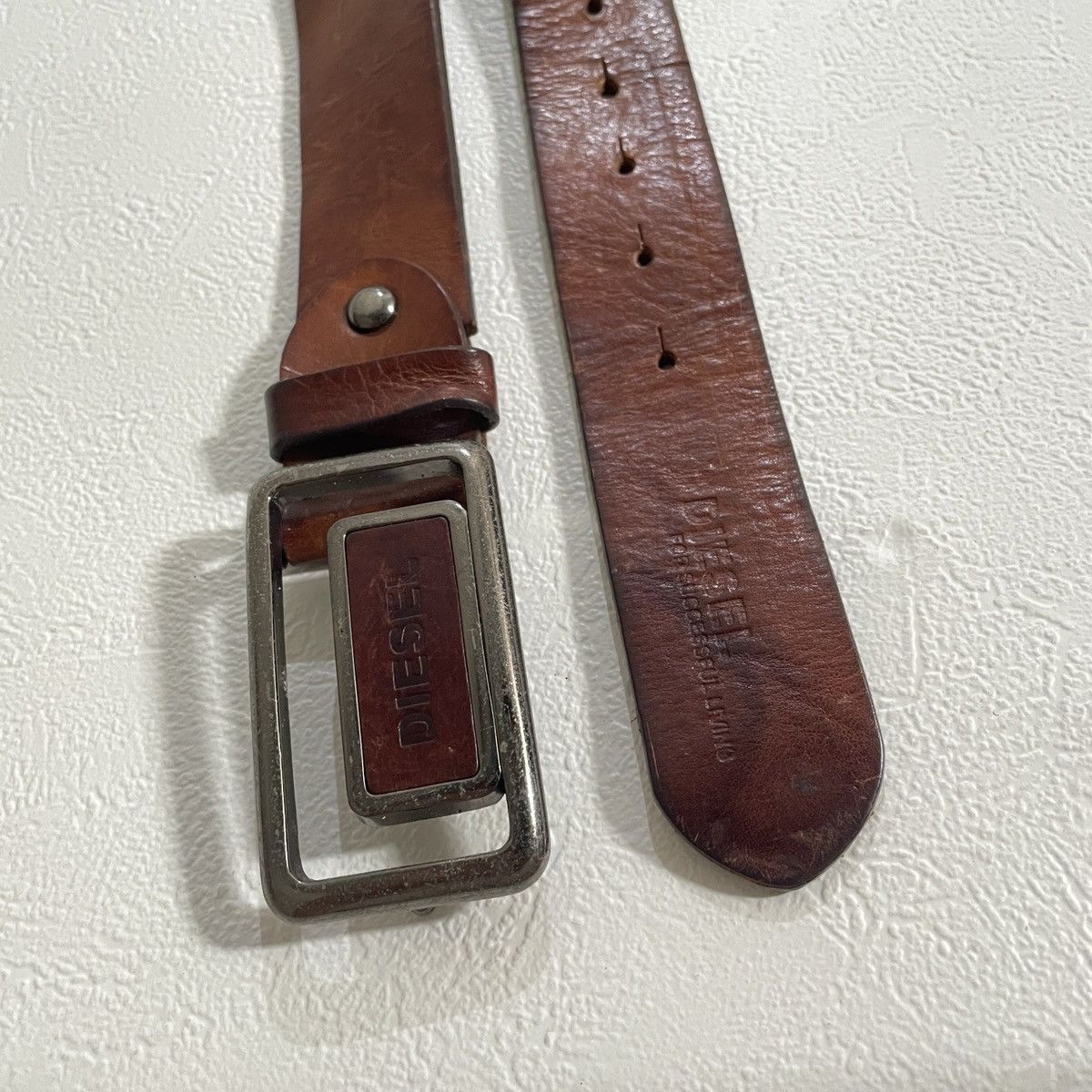 Diesel Vintage y2k Diesel Brown Leather Belts Size ONE SIZE - 2 Thumbnail