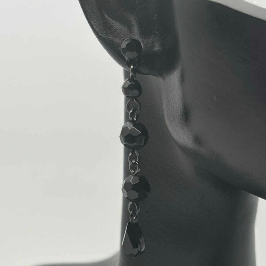 Other Black Gothic Beaded Earrings Size ONE SIZE - 1 Thumbnail