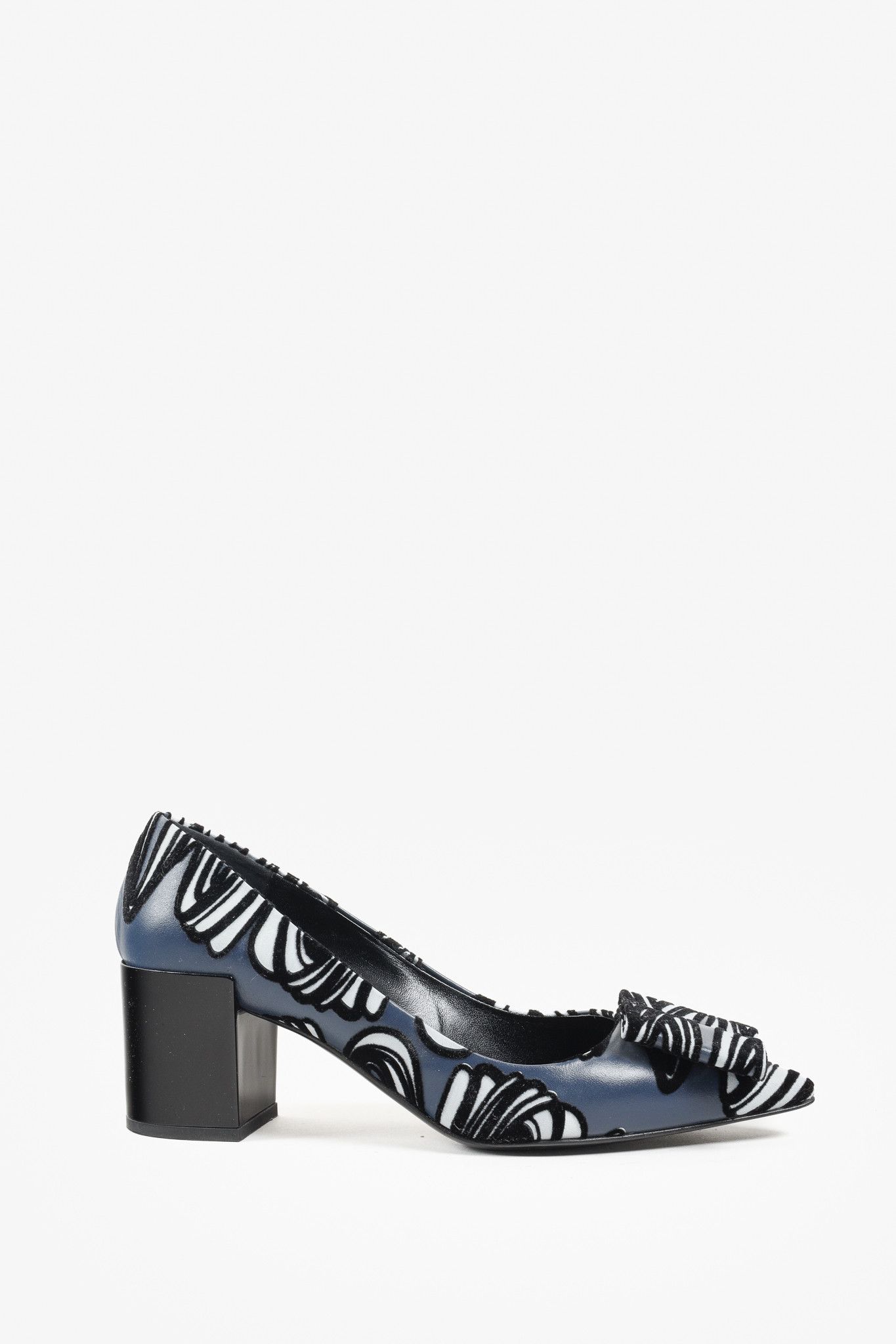 Pierre Hardy Pierre Hardy Leather Velvet Striped Heels Size US 11 / IT 41 - 1 Thumbnail