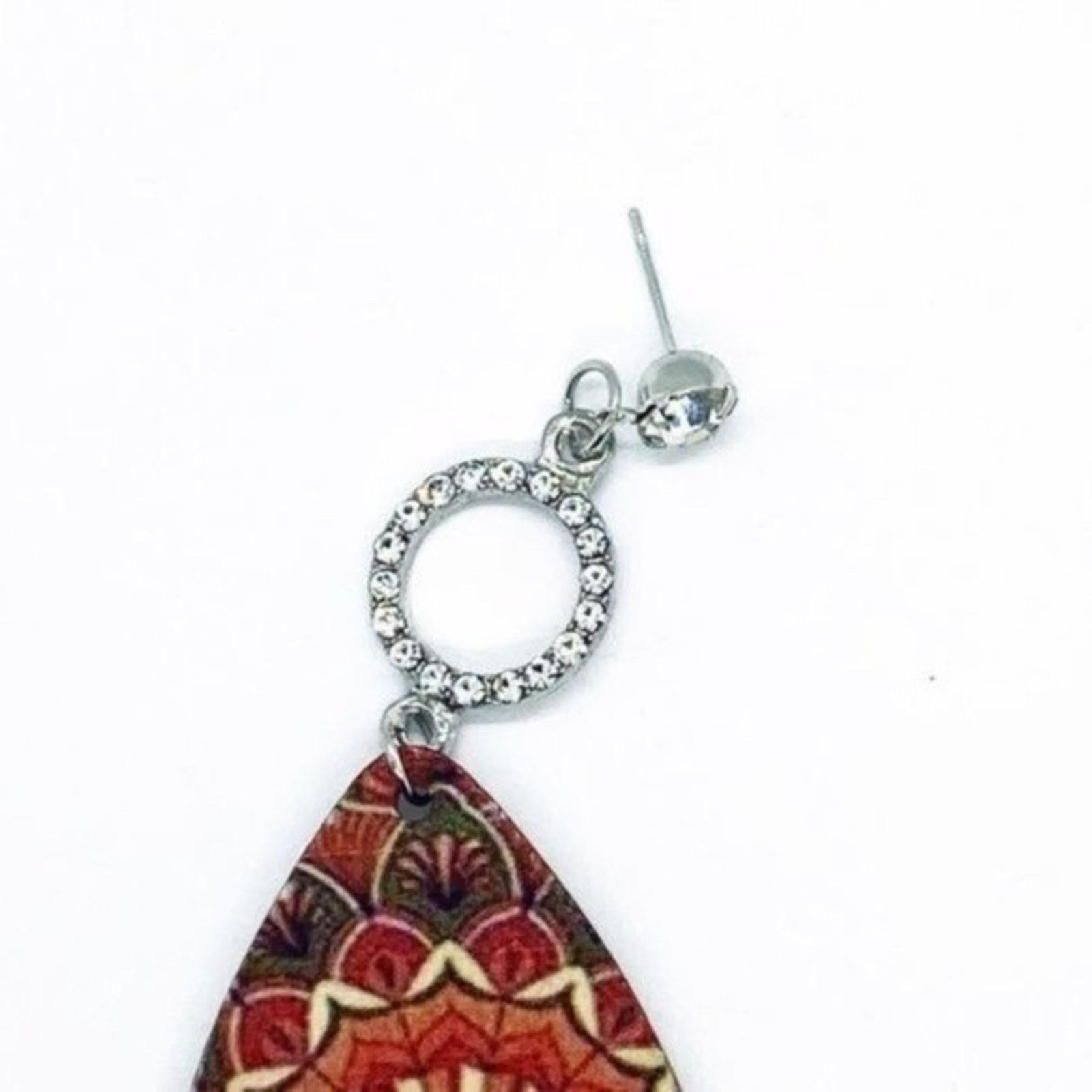 Other NWT Silver-Tone Rhinestone Painted Wood Dangle Earrings Size ONE SIZE - 8 Thumbnail