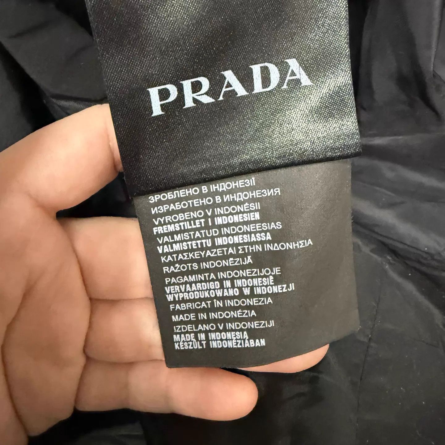 Prada Prada Black/Gray Logo Hem 2-Sided Nylon Jacket Size US XL / EU 56 / 4 - 4 Thumbnail