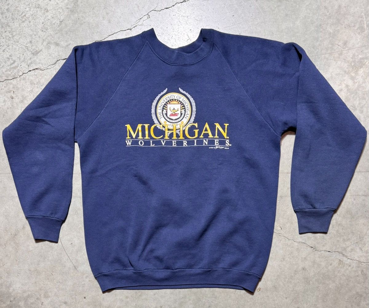 Fruit Of The Loom × Vintage Vintage 90’s Michigan Wolverines Sweatshirt sz L Size US L / EU 52-54 / 3 - 1 Thumbnail