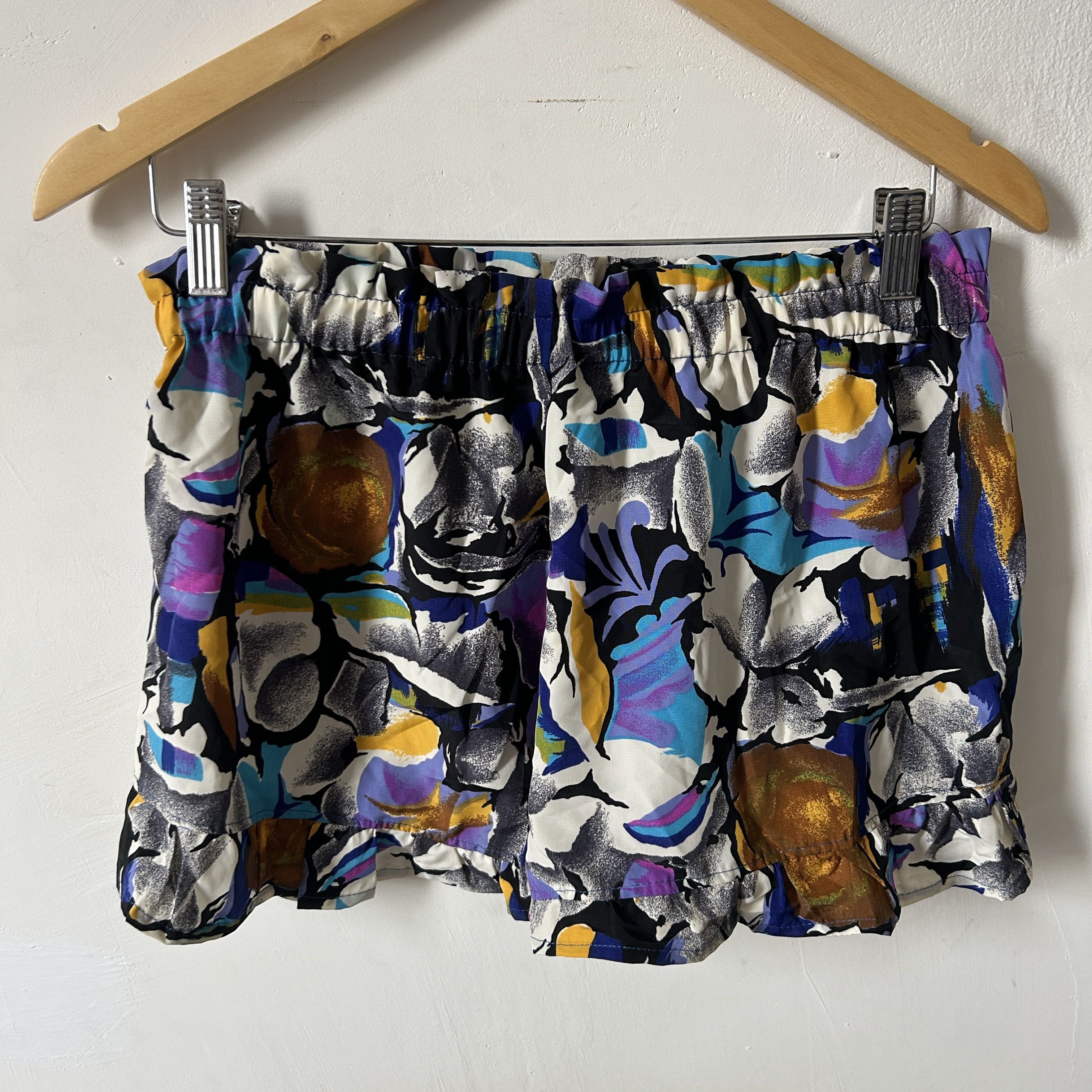Vintage Vintage 90s Handmade Floral Ruffle abstract floral Shorts Size 28" / US 6 / IT 42 - 11 Thumbnail