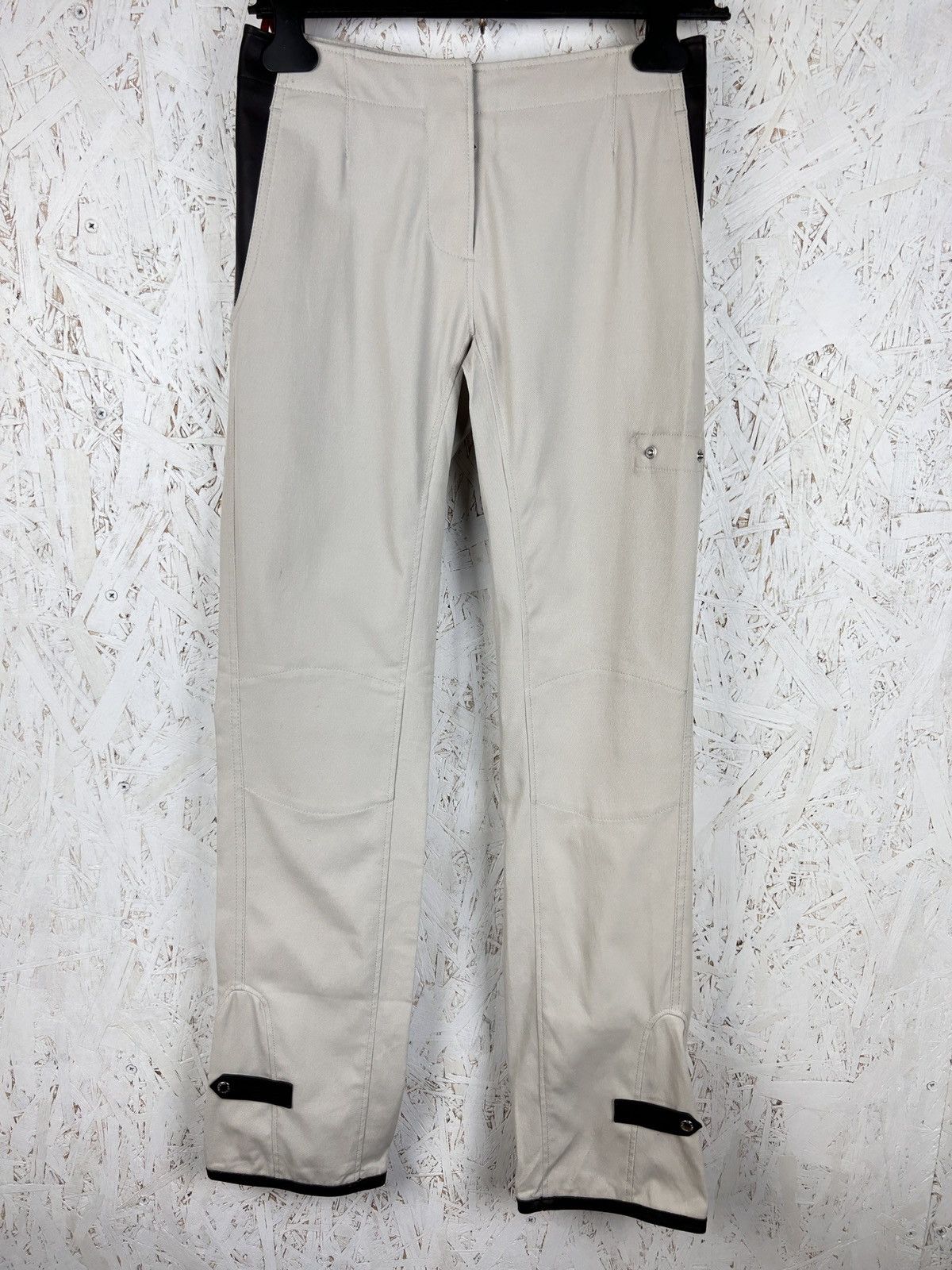 Prada Vintage Prada Leather Inserts Stretch Womens Archive Pants Size 26" / US 2 / IT 38 - 1 Thumbnail