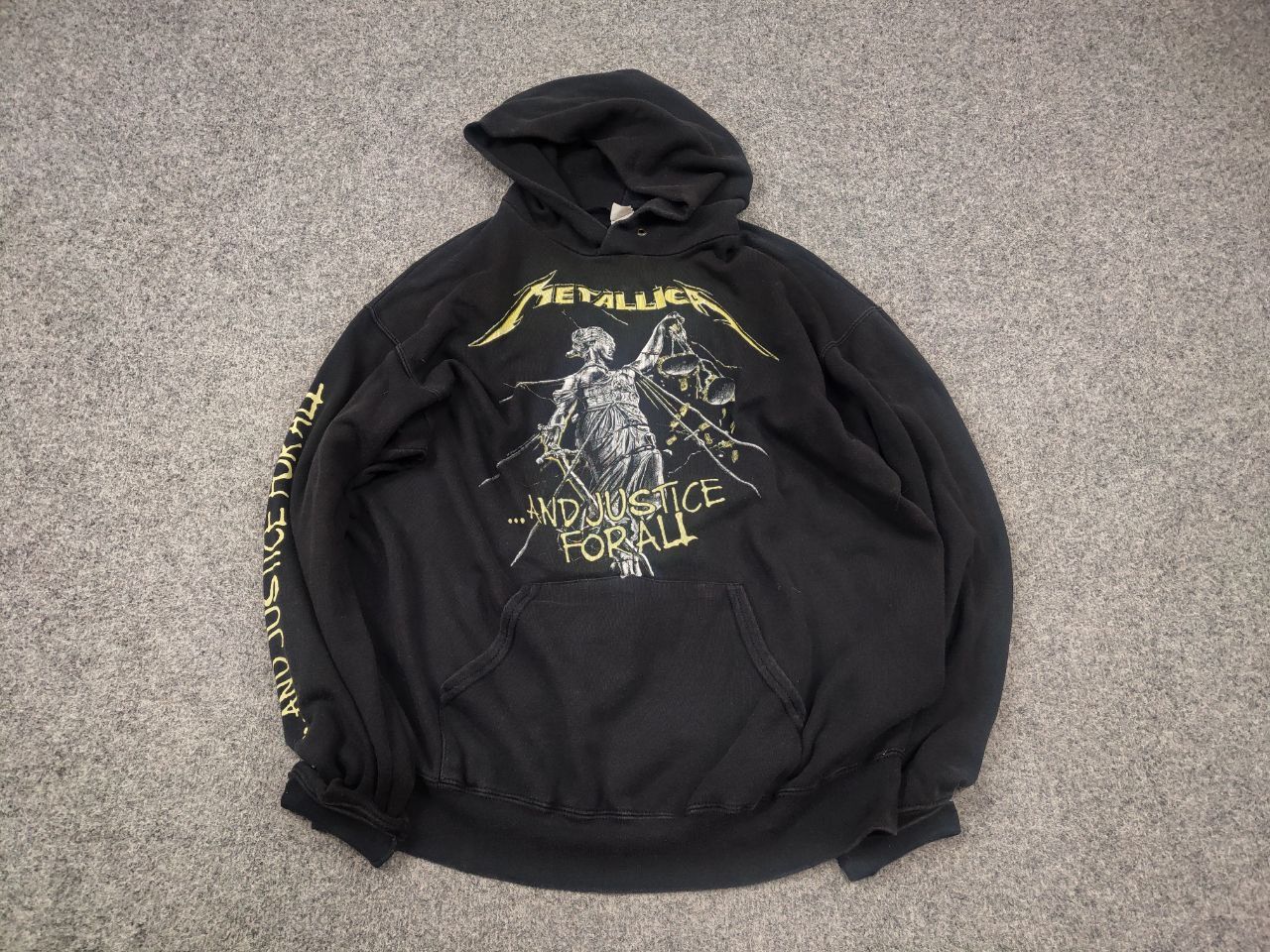 Vintage Vintage Metalicca Justice for All Black Hoodie Rock 90's Size US L / EU 52-54 / 3 - 2 Thumbnail