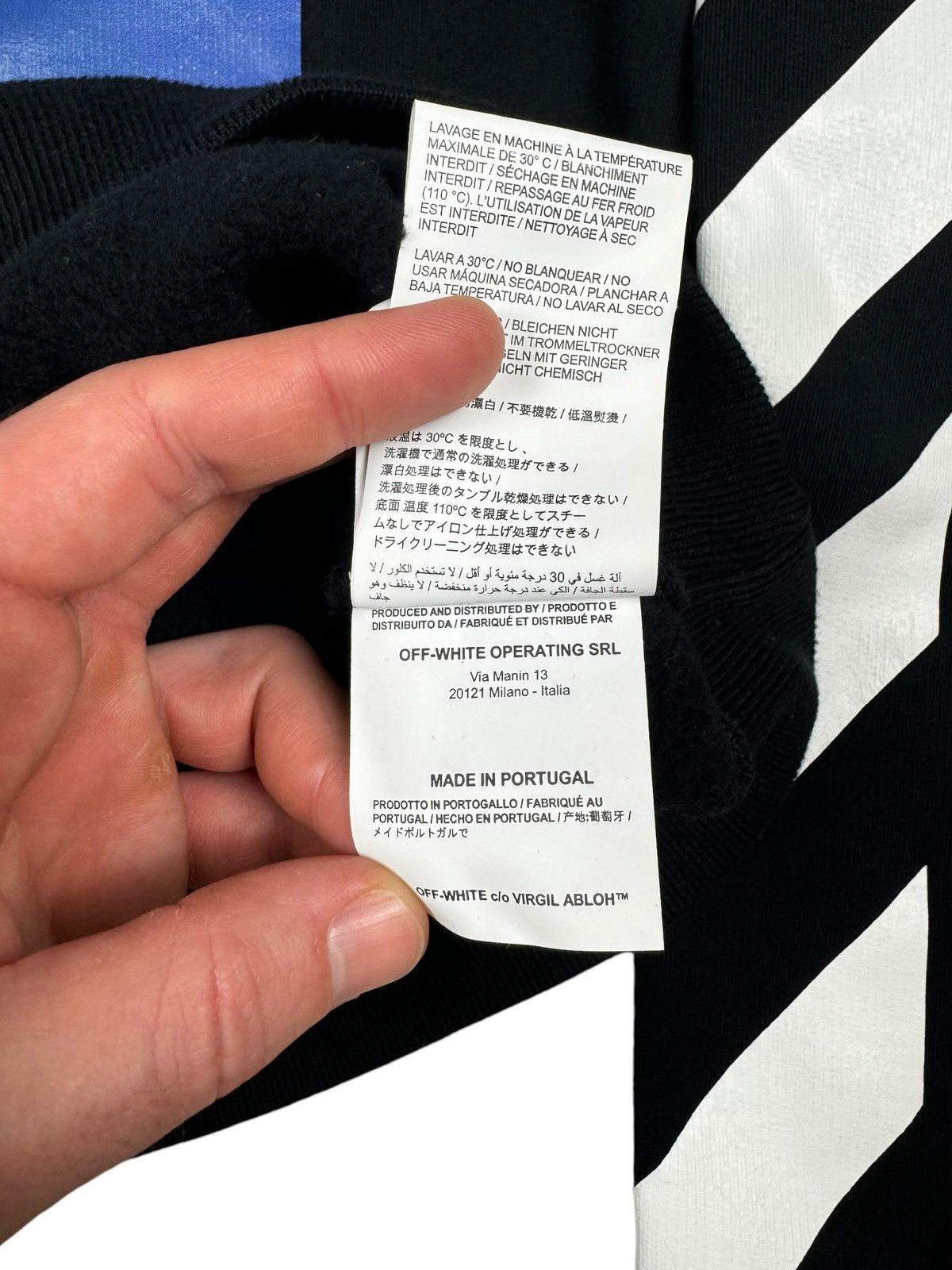 Off-White Off-White Bernini Diagonal Business Casual Pullover Hoodie Size US XS / EU 42 / 0 - 16 Thumbnail