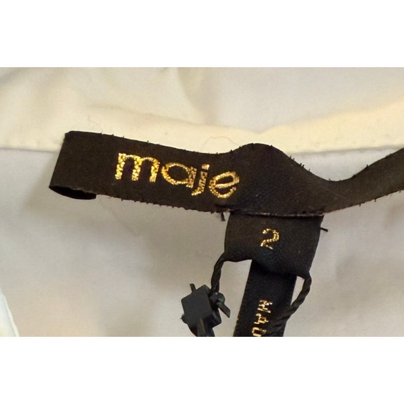 Maje Maje NWT White Poplin Shirt Classic Shirt Size US M / EU 48-50 / 2 - 3 Thumbnail