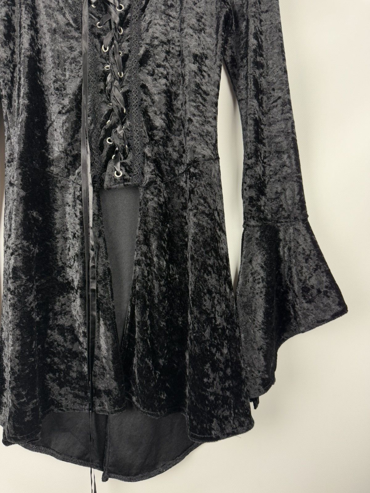 Lip Service Lip Service Gothic Witch Punk Velour Bell Sleeve Tunic Dress Size S / US 4 / IT 40 - 7 Thumbnail