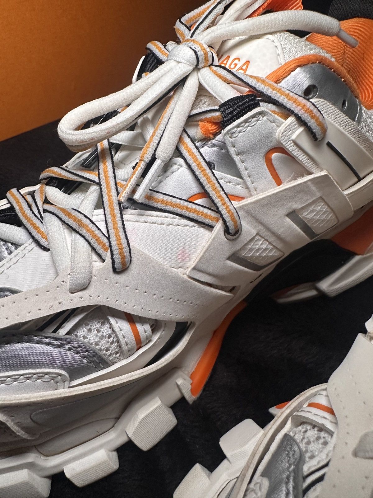 Balenciaga Balenciaga Track “White/Orange” Size US 7 / EU 40 - 10 Thumbnail