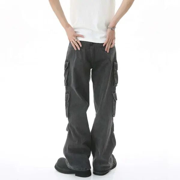 VIBE y2k washed faded utility pleated cargo jeans Size US 30 / EU 46 - 5 Thumbnail