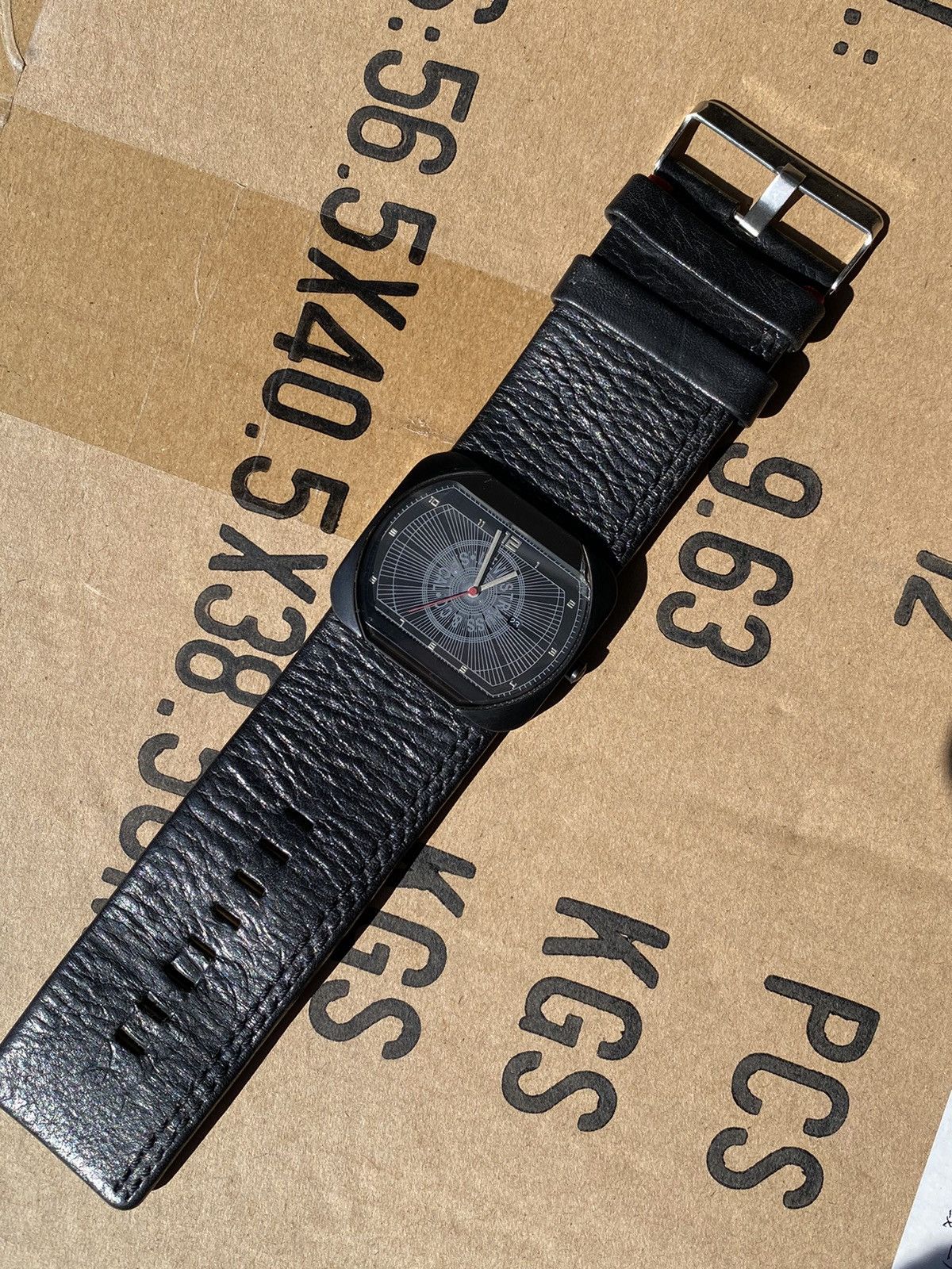 Levi's Levi’s Vintage Quartz Watch Black Leather American Brand Size ONE SIZE - 1 Thumbnail