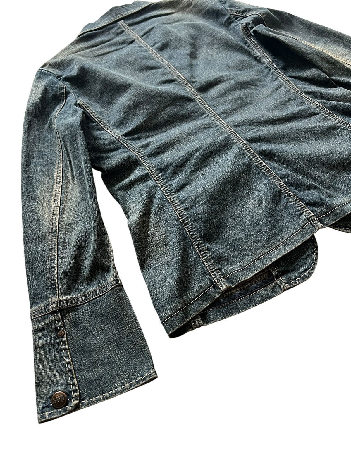 Marithe + Francois Girbaud 1990s Marithe Francois Girbaud Denim Blazer Jacket Size S / US 4 / IT 40 - 10 Thumbnail