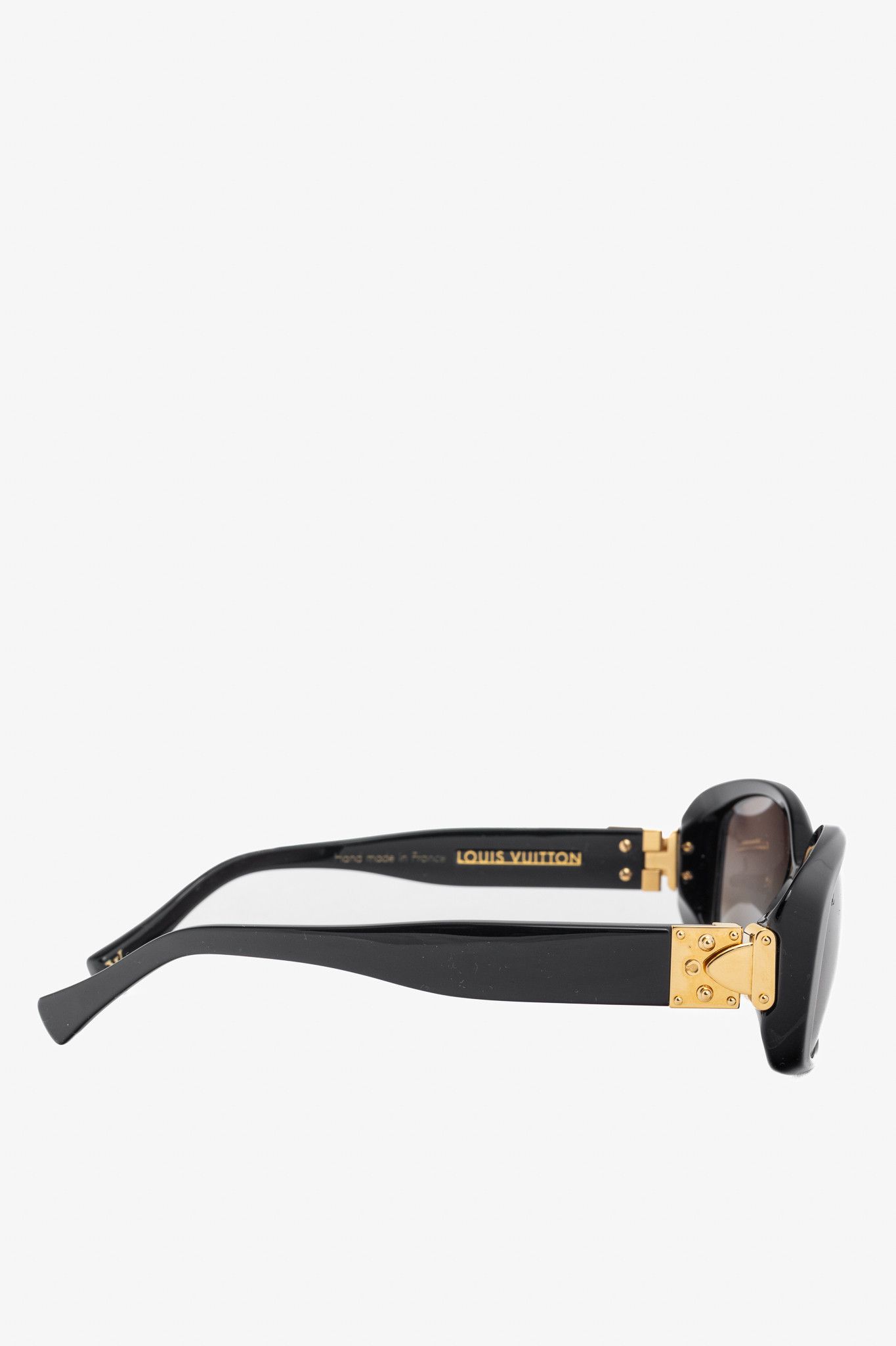 Louis Vuitton Louis Vuitton Z0005W Gold-Tone-Hinge Rectangular Sunglasses Size ONE SIZE - 4 Thumbnail