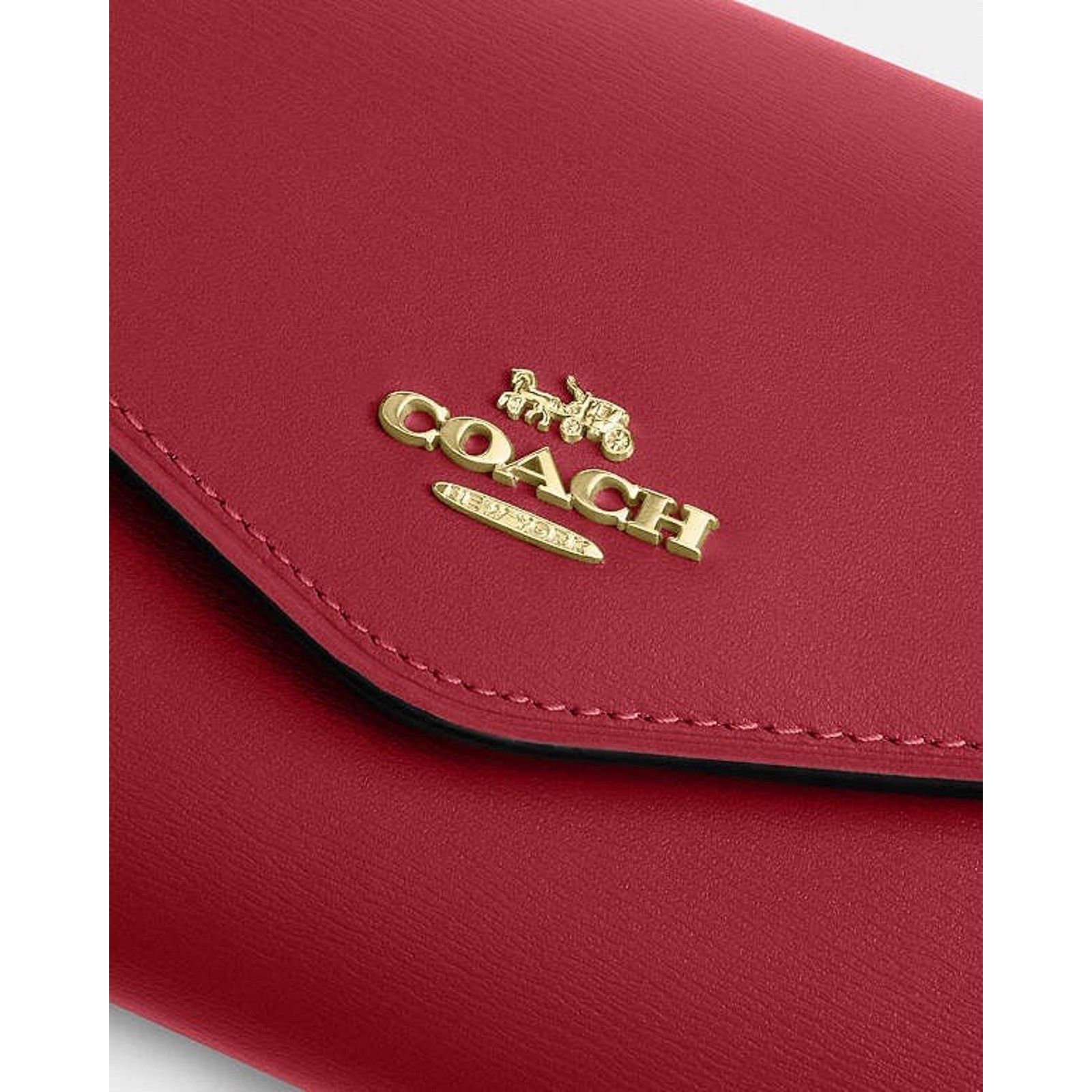 Coach NWT Coach Klare Wallet Chain CBI22 leather Gold/True Red Size ONE SIZE - 13 Thumbnail