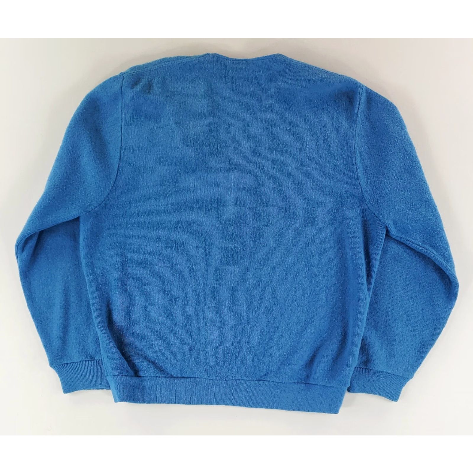 Izod VINTAGE Izod Sweater Cardigan 60s 70s Orlon Acrylic Blue Mens L Size US L / EU 52-54 / 3 - 4 Thumbnail