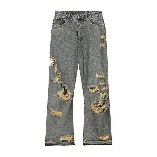 Other Personalized Straight Hole Trousers Vintage Wide Leg Size US 31 - 3 Thumbnail