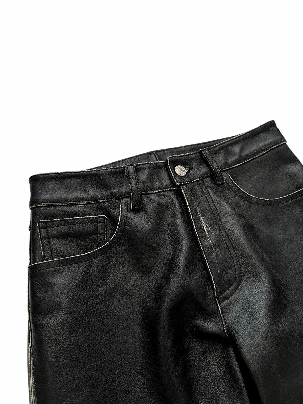 Maison Margiela $1475 Reconstructed Patchwork Leather Pant Size 26" / US 2 / IT 38 - 4 Thumbnail