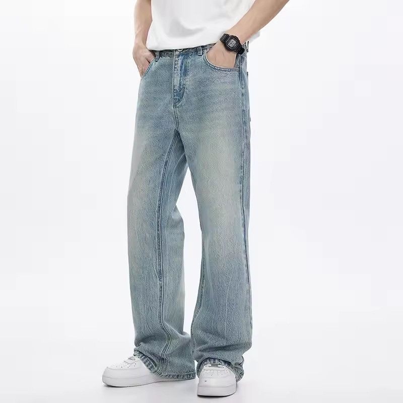 Jean Light Wash Wide Leg Jeans - 90s Fit Style Size US 31 - 2 Thumbnail