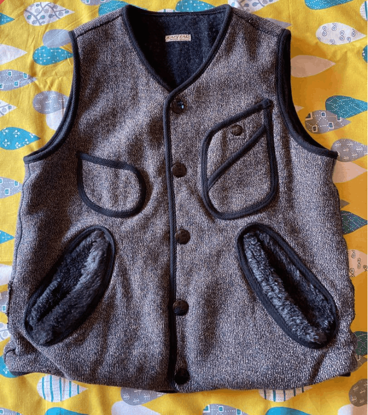 image of Kapital Knit Wool Vest in Brown, Men's (Size XS)