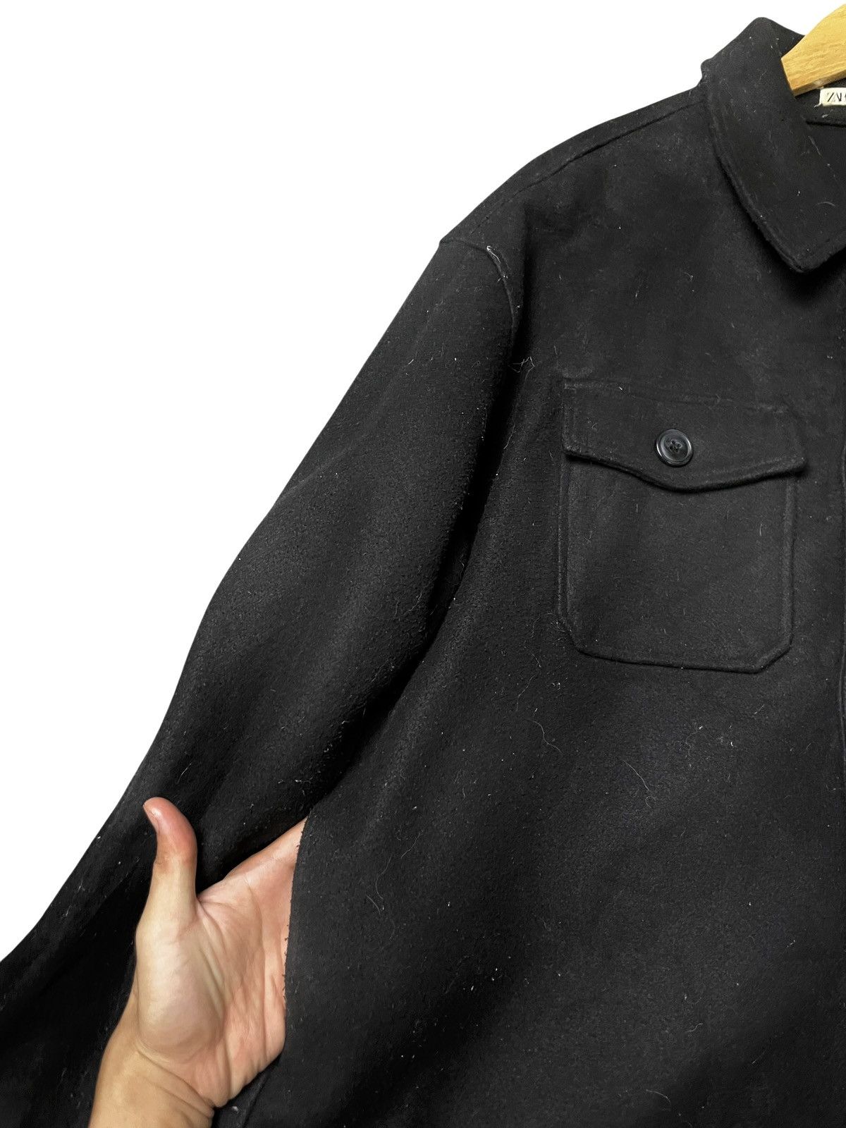 Vintage × Zara Vintage Zara Casual Wool Button Up (50) Size US XL / EU 56 / 4 - 5 Thumbnail