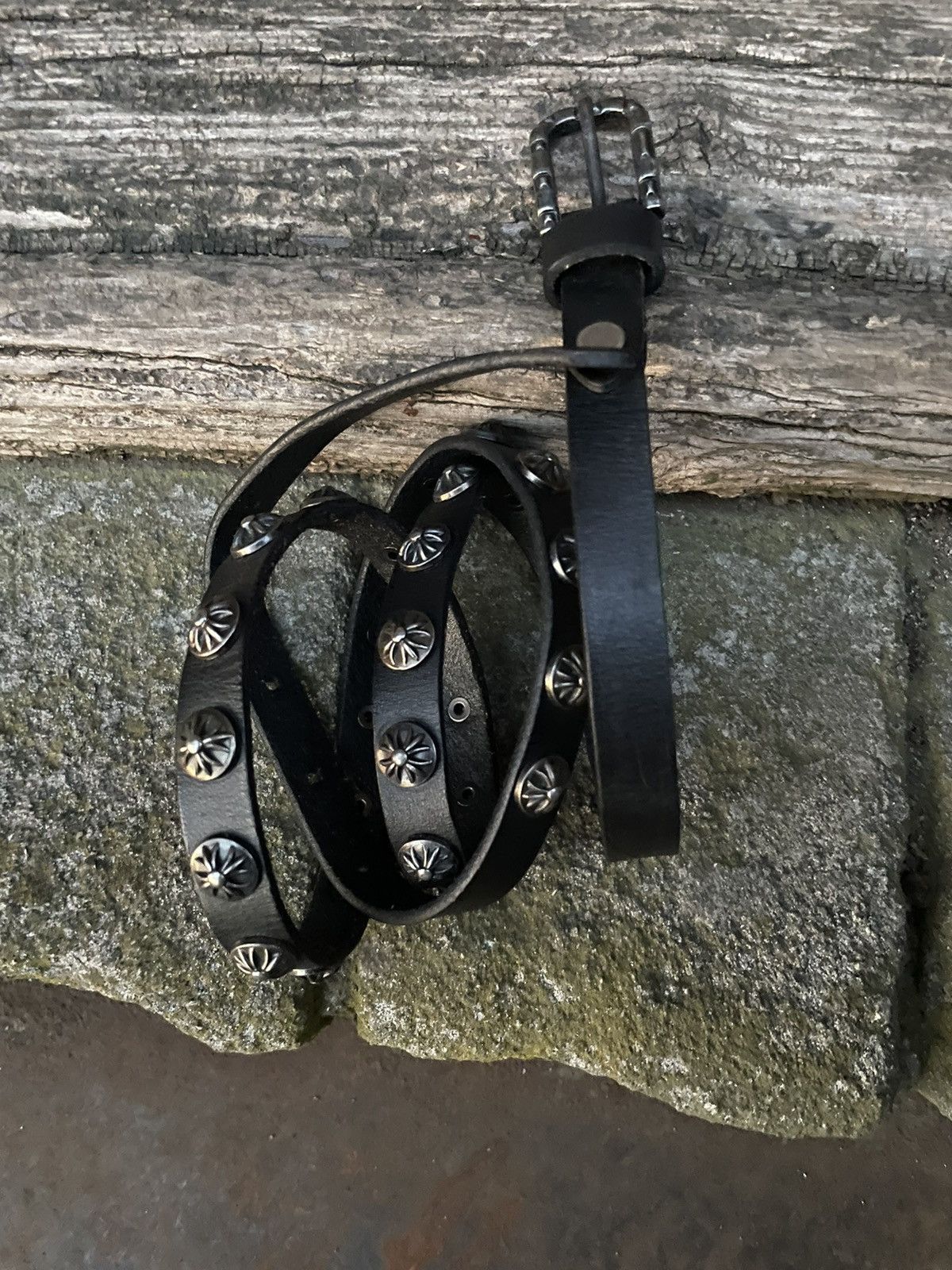 Hysteric Glamour × Vintage Vintage Belt Chrome Hearts Style 90’s Punk Black Leather Size ONE SIZE - 2 Thumbnail