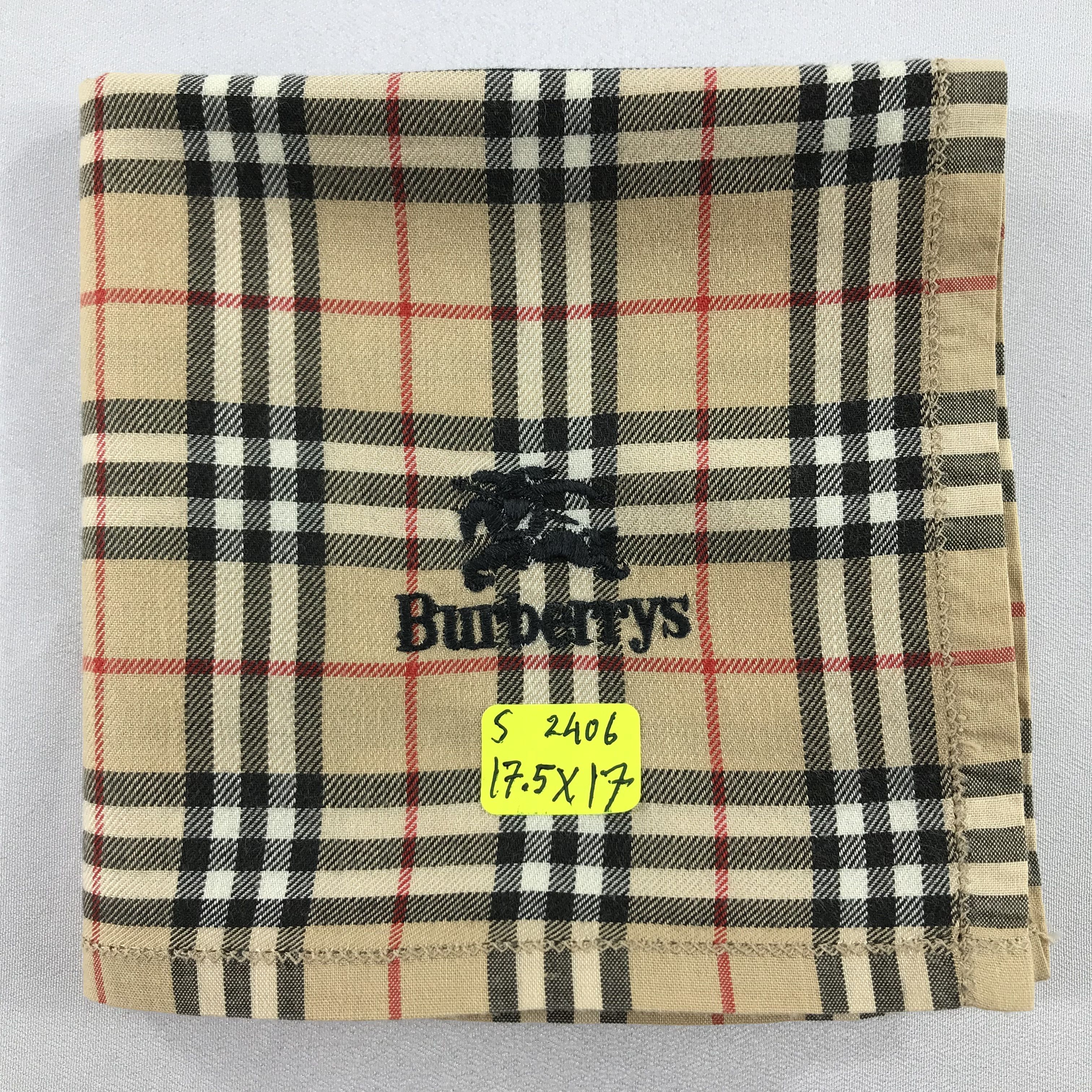 Burberry × Vintage Burberry Bandana / Handkerchief / Neckerchief -S2406 Size ONE SIZE - 5 Thumbnail