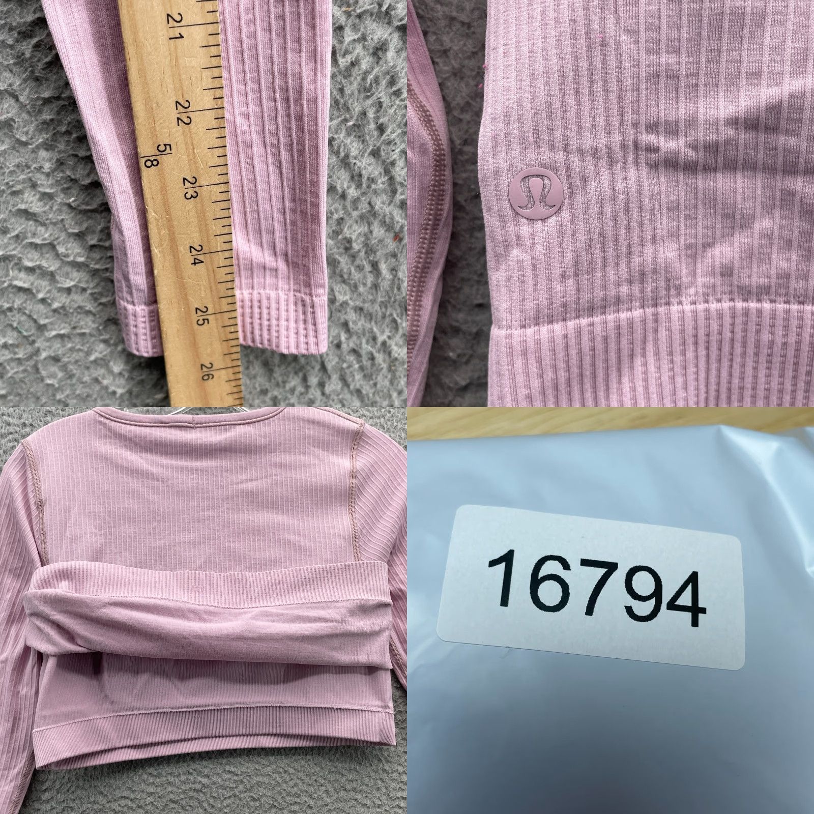 Lululemon Lululemon Crop Women 8 Pink Built in Bra Ribbed Athletic Lined Workout Gorp Size M / US 6-8 / IT 42-44 - 8 Thumbnail