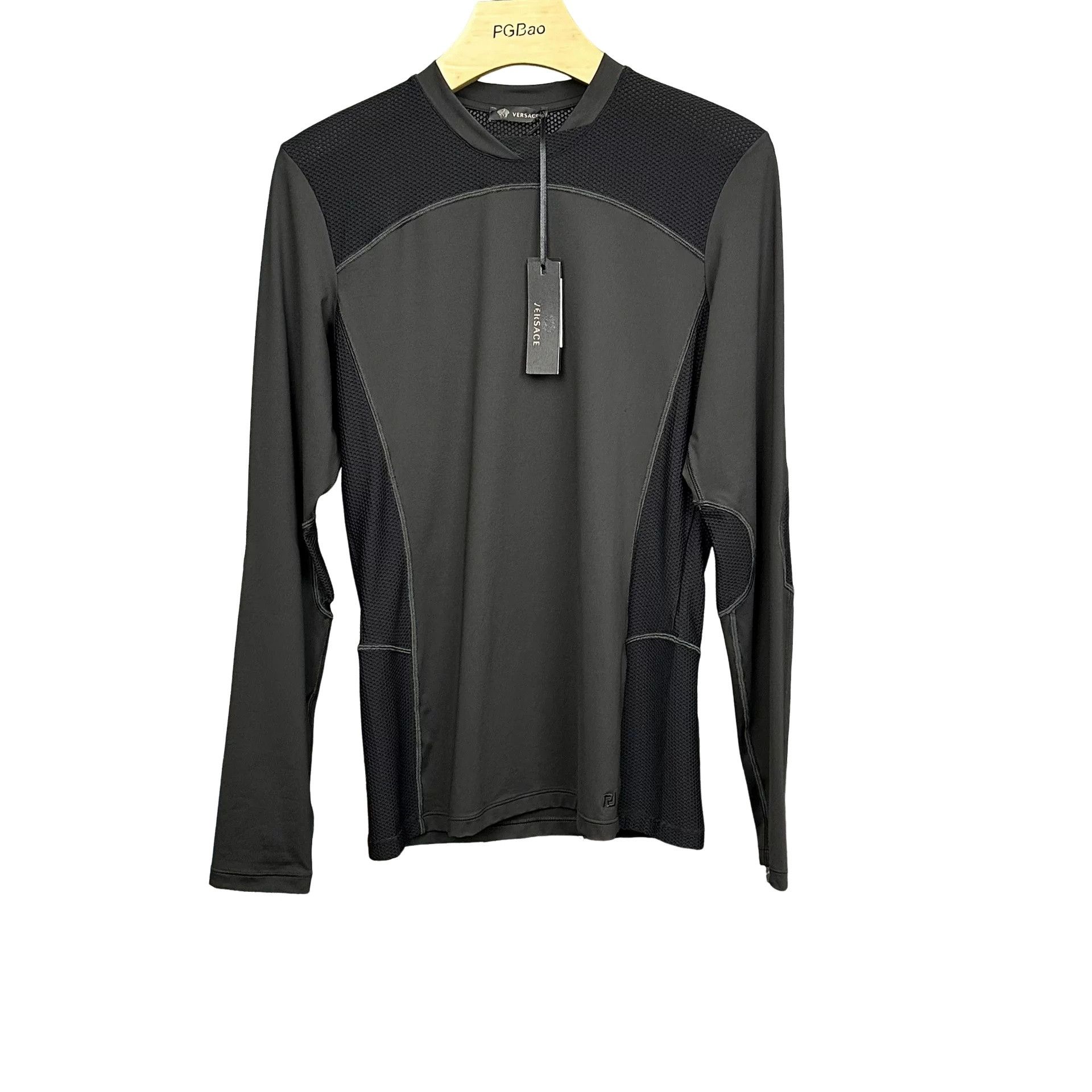 Versace Versace Embroidered Medusa Mesh Long Sleeve Shirt M Size US M / EU 48-50 / 2 - 1 Thumbnail