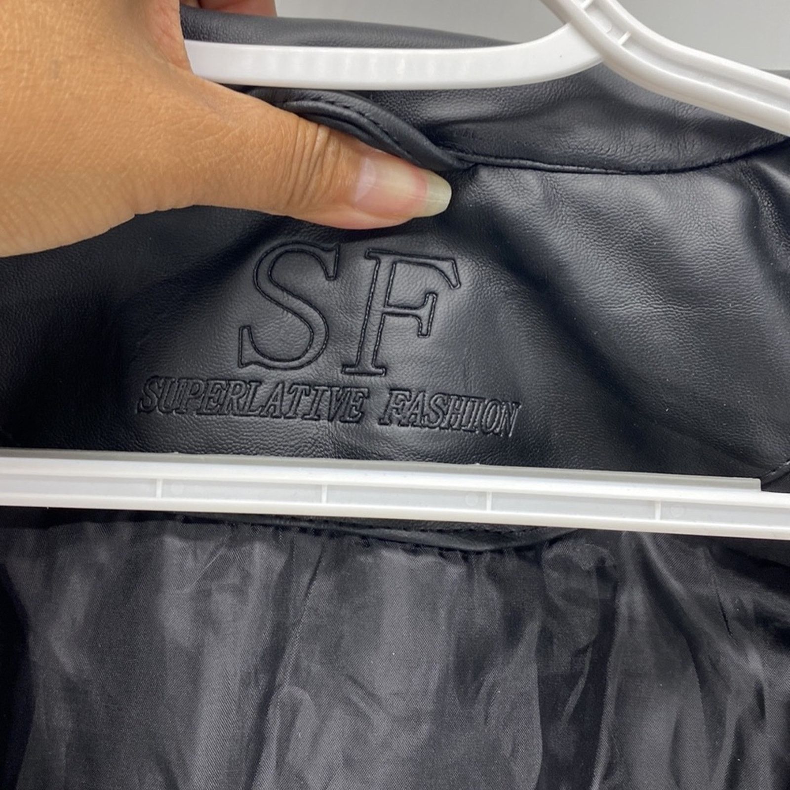 Other SF Superlative Fashion black moto jacket faux leather size M Size US M / EU 48-50 / 2 - 11 Thumbnail