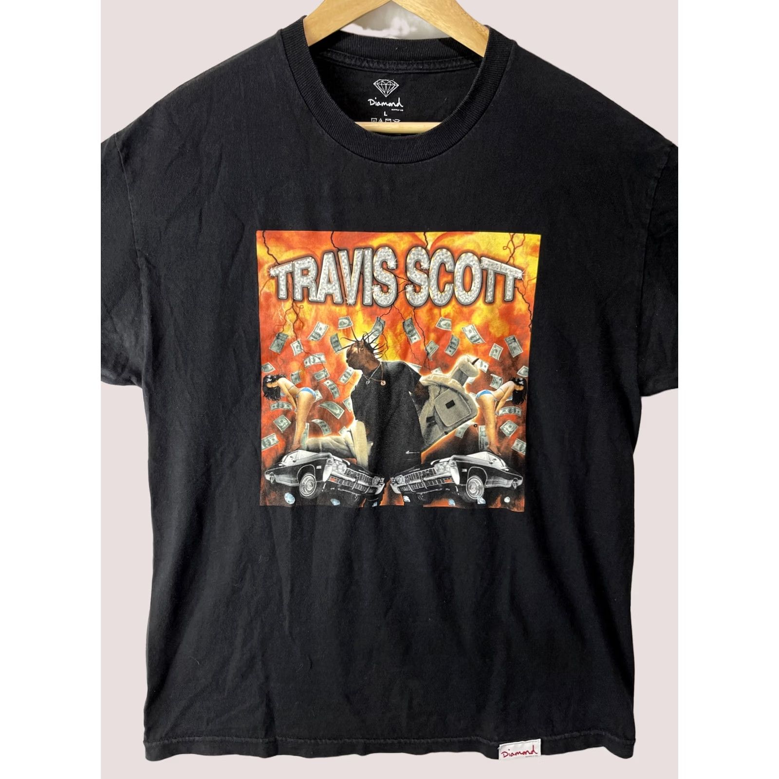 Diamond Supply Co. Travis Scott Shirt Mens Large Diamond Supply Co Hip Hop Tee Streetwear Adult Shirt Size US L / EU 52-54 / 3 - 1 Thumbnail