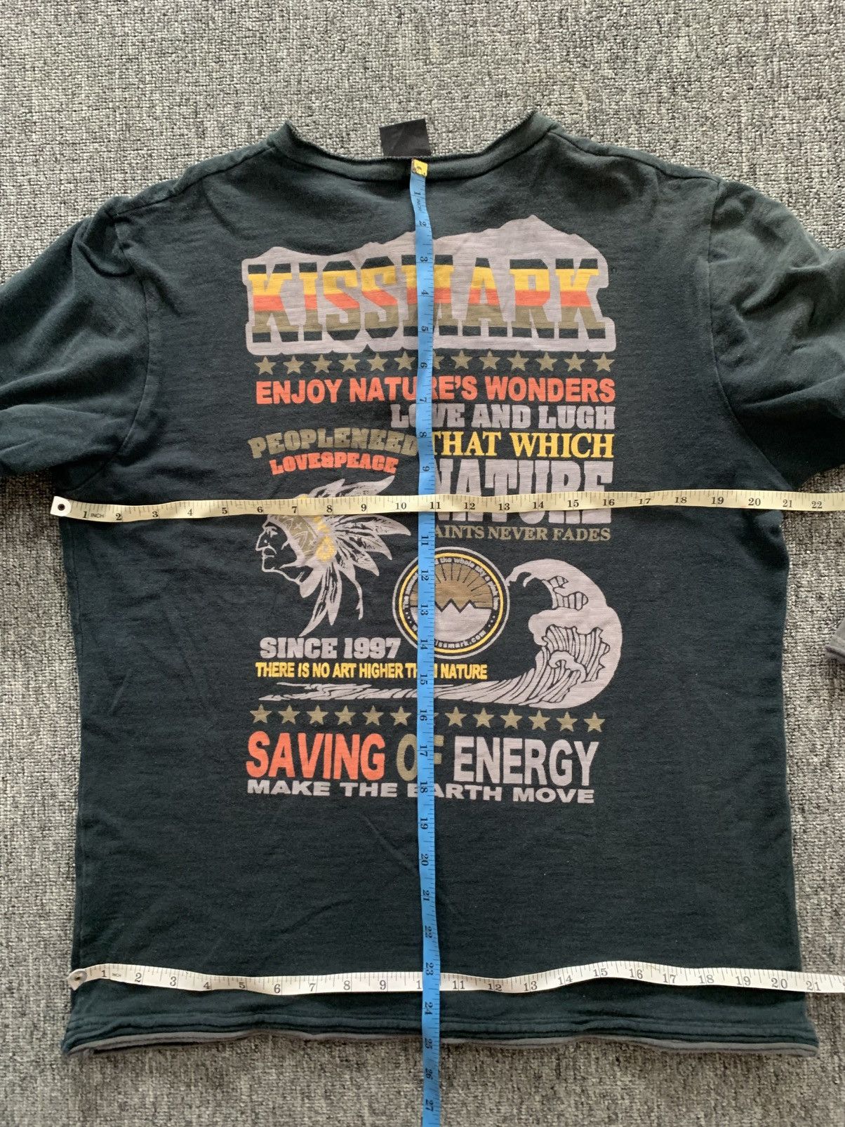 Japanese Brand Kissmark Double Layer Distressed Surfware Vintage LongSleeve Size US L / EU 52-54 / 3 - 14 Thumbnail