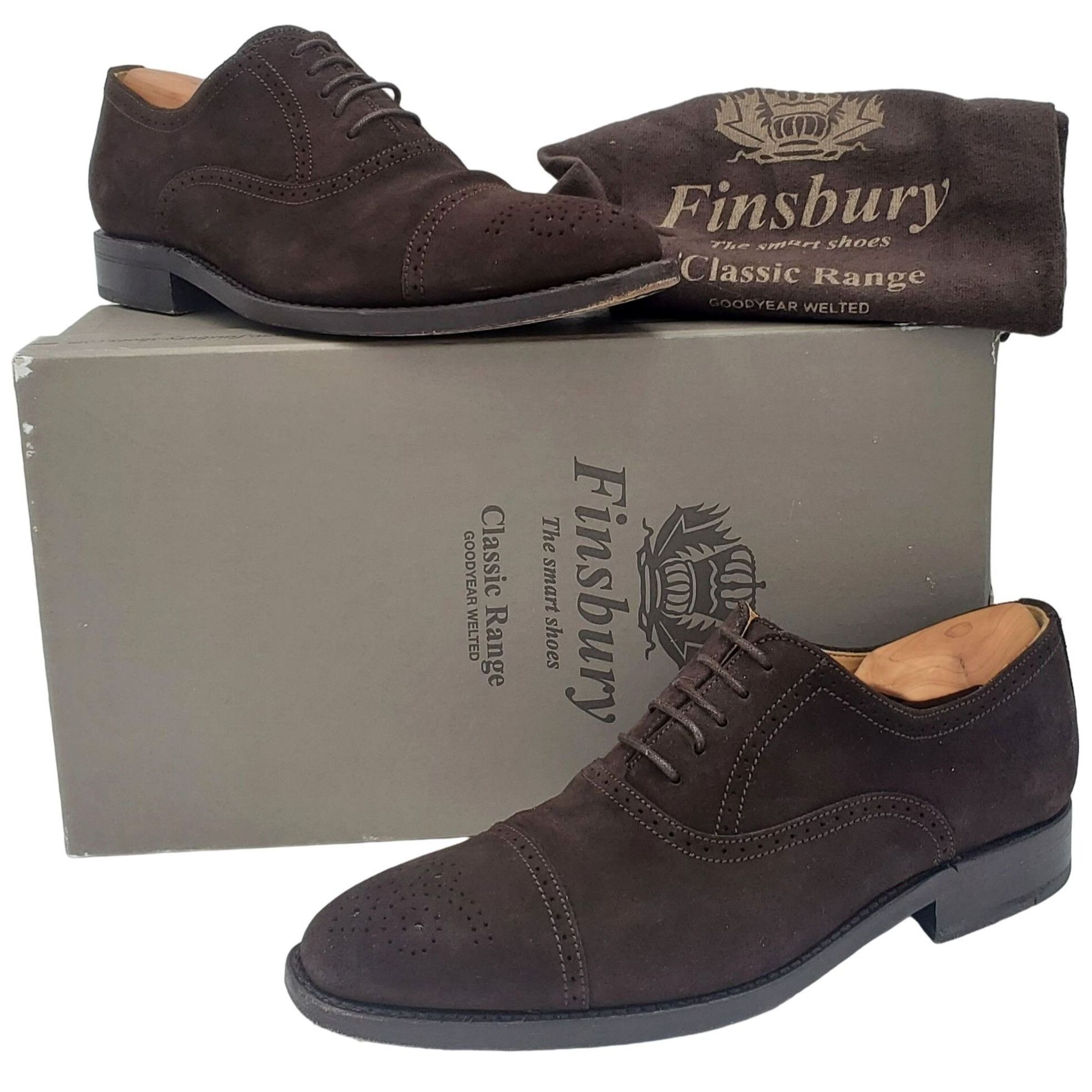 Other UK England Finsbury Dress Shoes Mens 6.5 Brown Suede Leather Size US 6.5 / EU 39-40 - 1 Thumbnail
