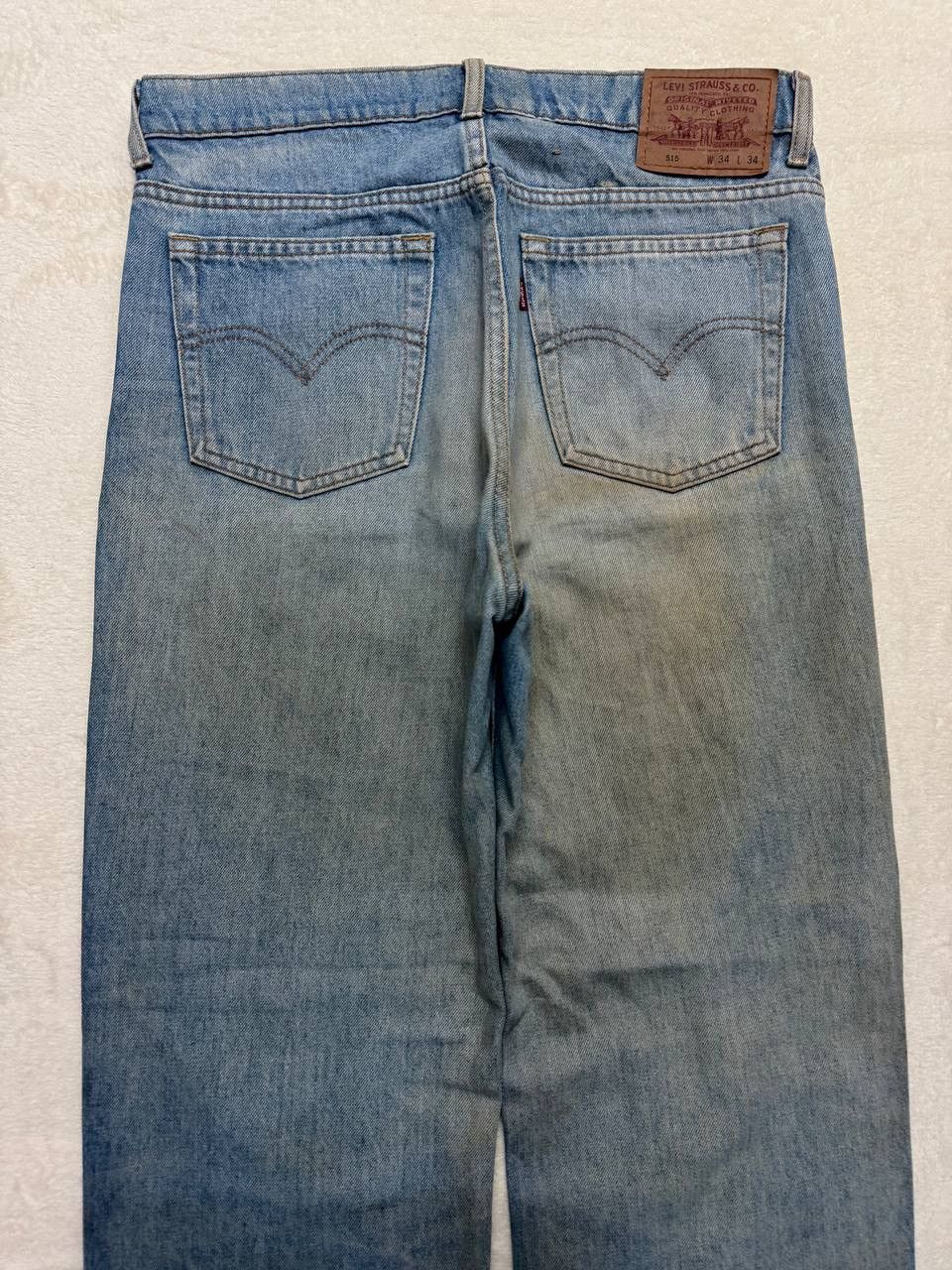Levi's THRASHED Vintage 2000s Levi’s 515 Rusty Dirty Blue Denim Size US 32 / EU 48 - 12 Thumbnail