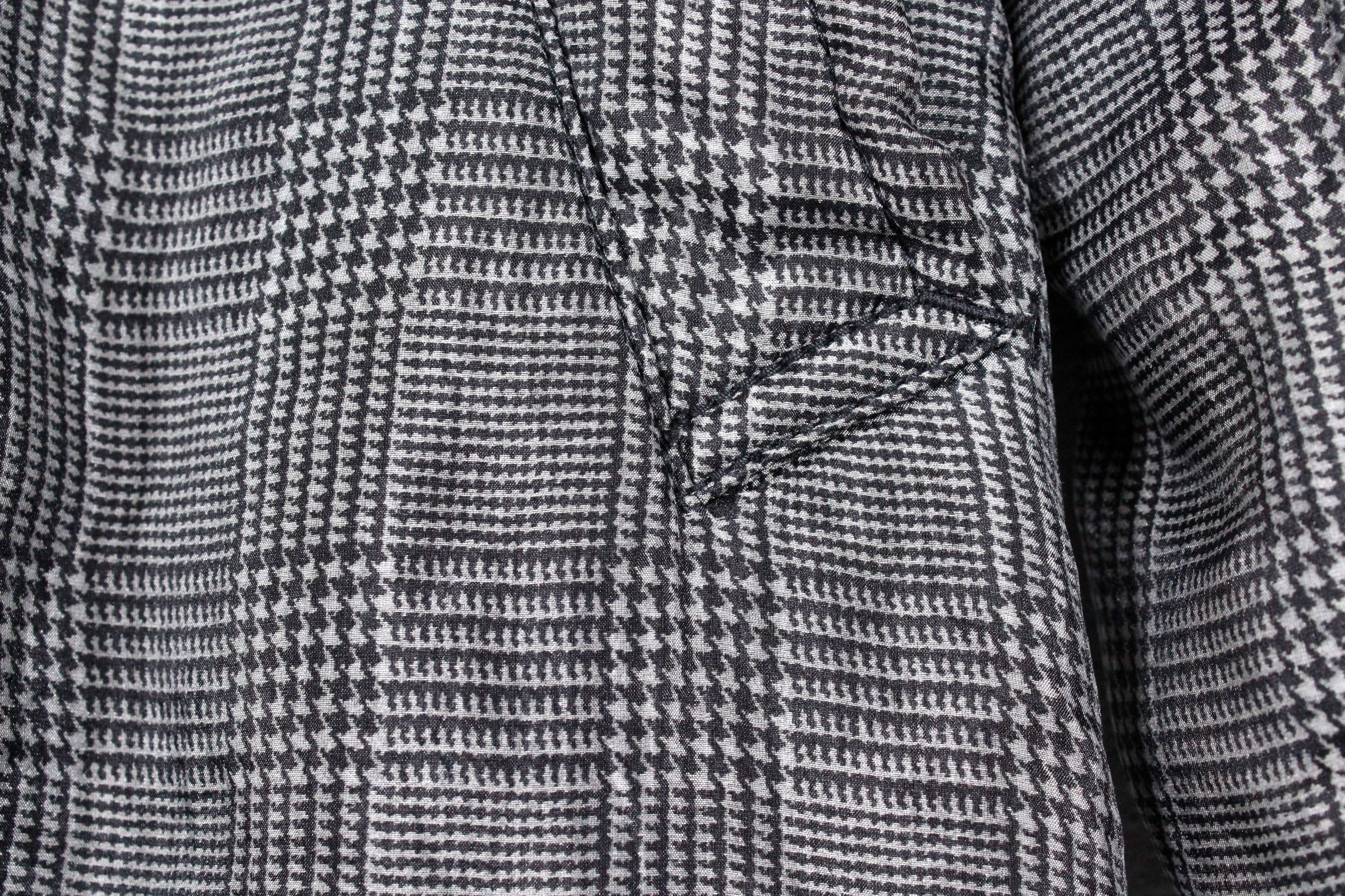 Comme des Garcons Womens Comme des Garcons Houndstooth Silk Nylon Coat Size L / US 10 / IT 46 - 6 Thumbnail