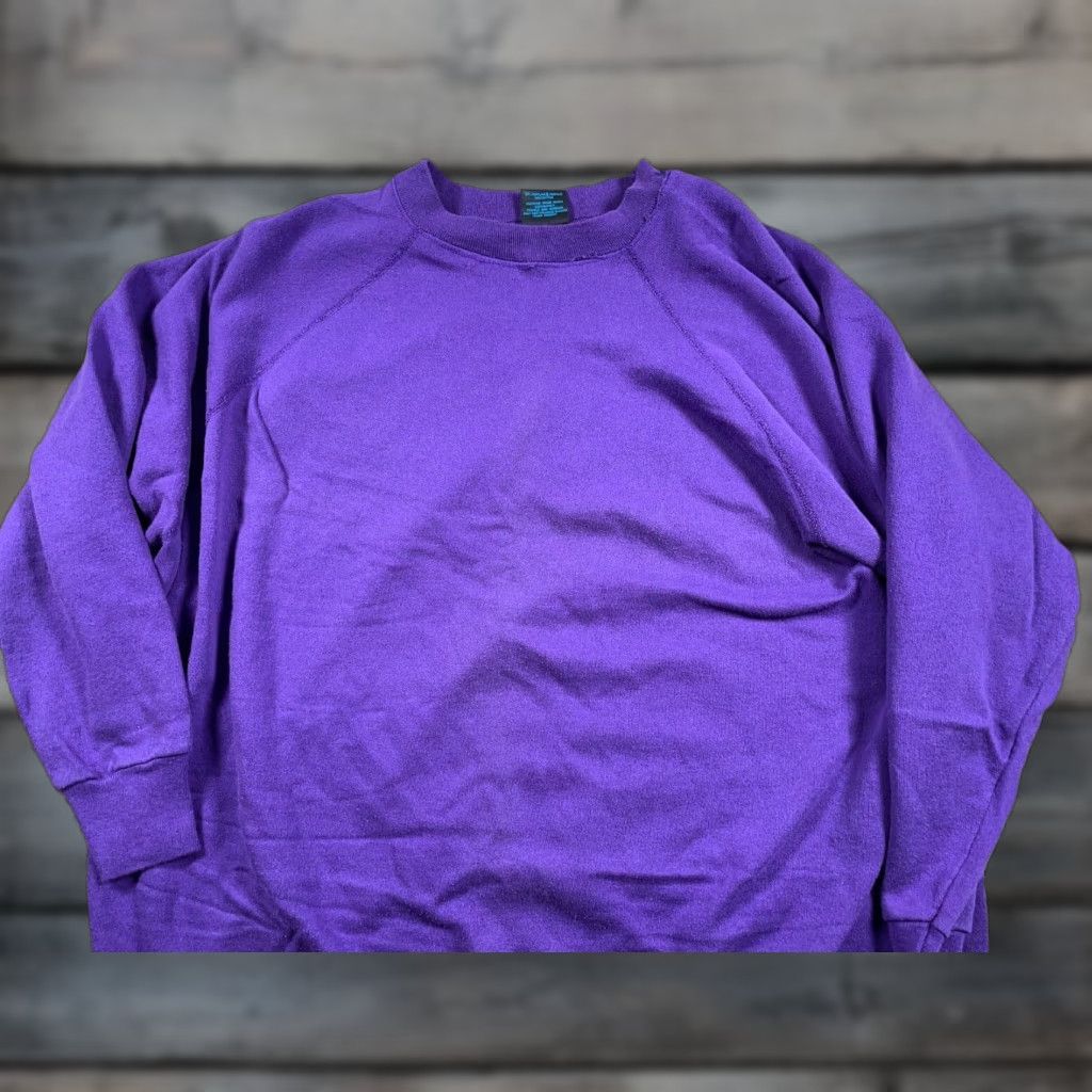 McGregor VINTAGE MacGregor Sweatshirt 90s Women's 3XL Purple Raglan Crew Neck Solid Fleece Pullover Size XXL / US 16-18 / IT 52-54 - 1 Thumbnail