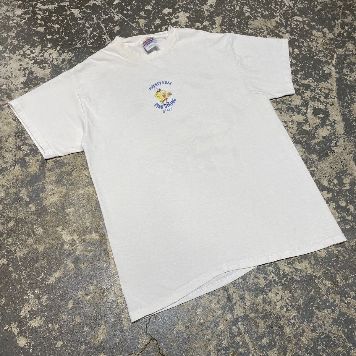 Nickelodeon × Vintage Vintage SpongeBob Krusty Krab Fine Dining Staff Tshirt 2001 Size US M / EU 48-50 / 2 - 10 Thumbnail