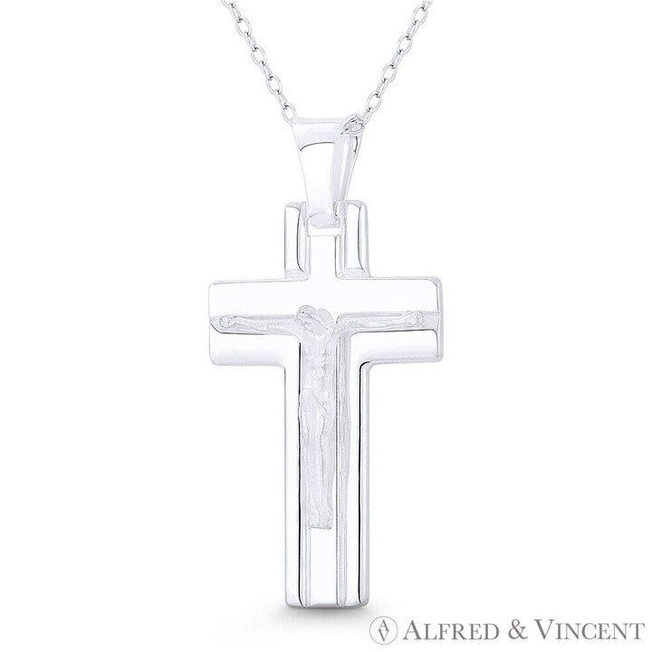 Other Jesus Christ on Flat Christian Latin Cross Pendant Size ONE SIZE - 1 Preview