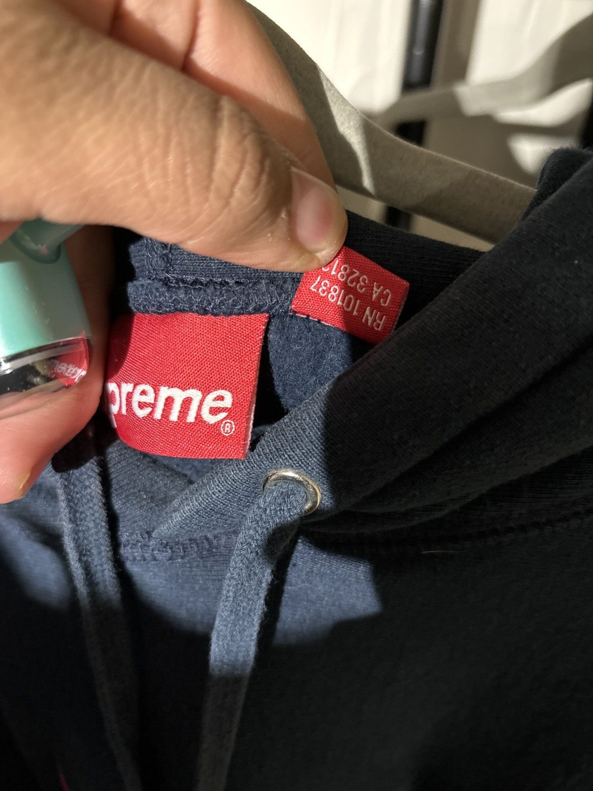 Supreme Supreme box logo hooded navy Size US L / EU 52-54 / 3 - 5 Thumbnail